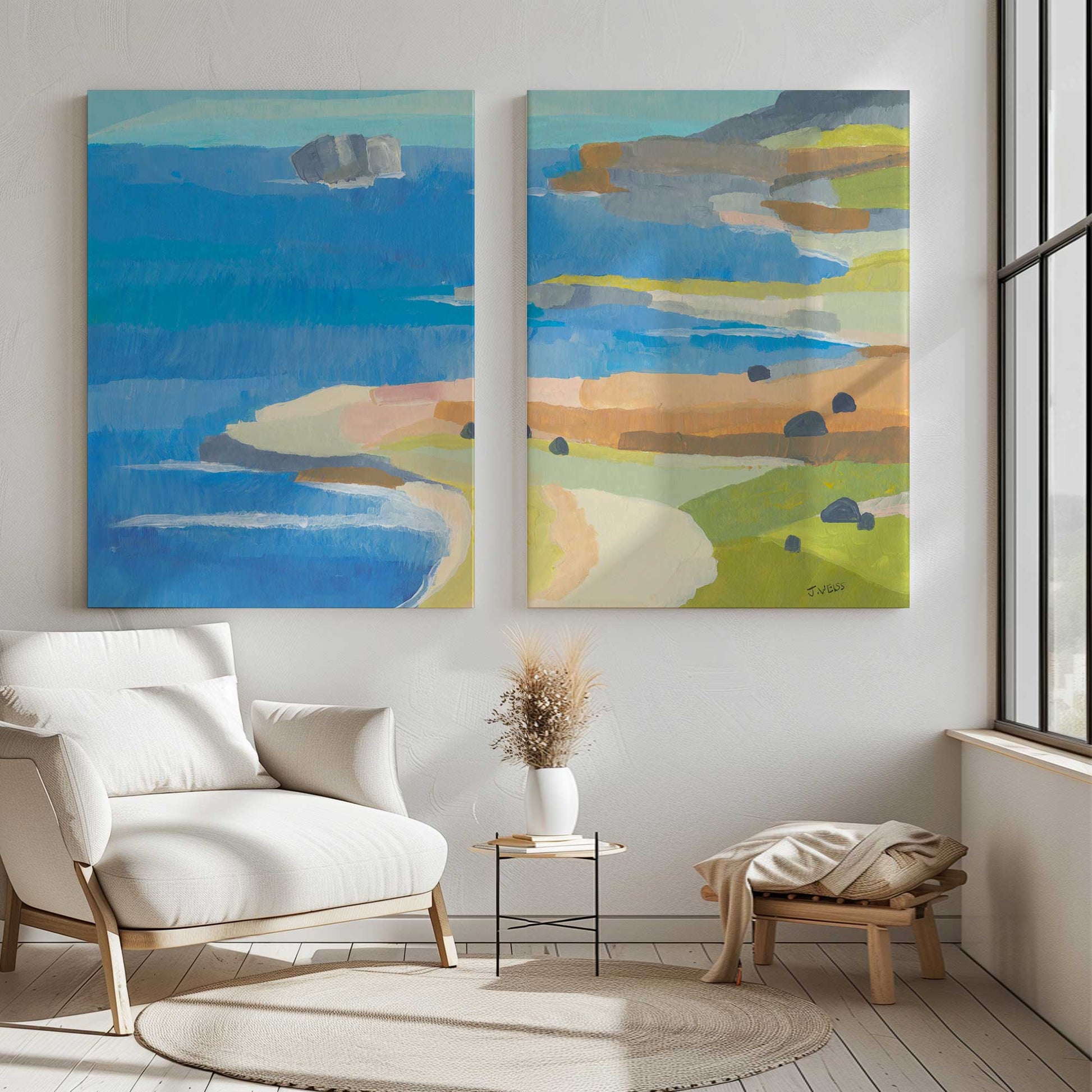 [Color:Stretched Canvas], Picture of art in a room