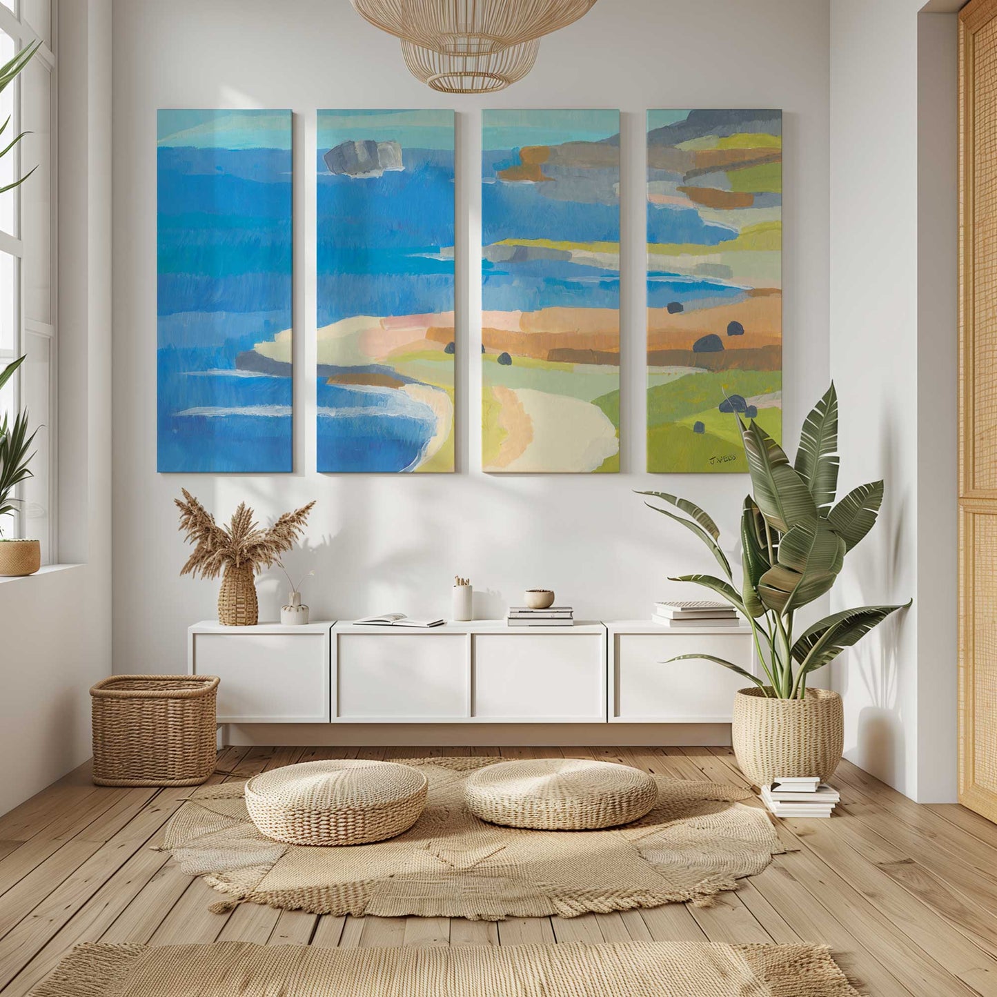 [Color:Stretched Canvas], Picture of art in a room