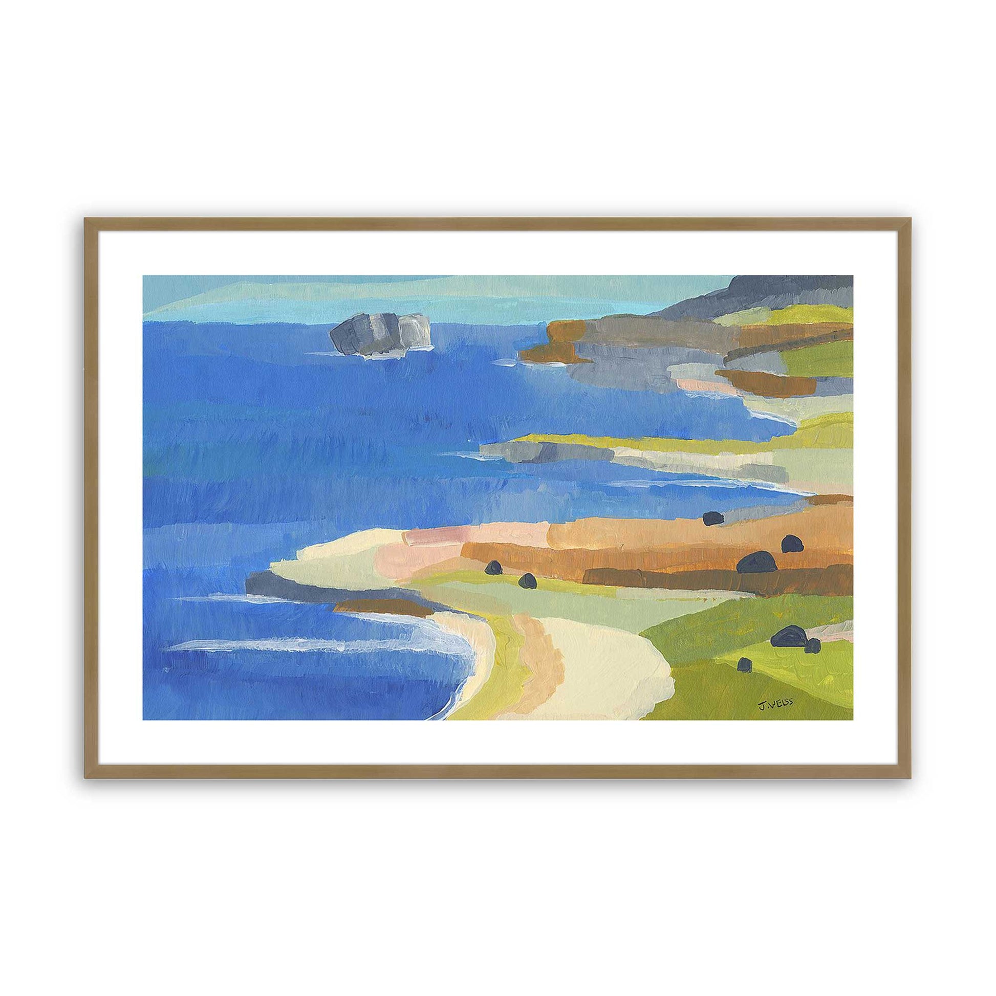 [Color:Brushed Gold], Picture of art in a Brushed Gold frame