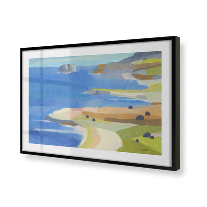 [Color:Satin Black], Picture of art in a Satin Black frame at an angle