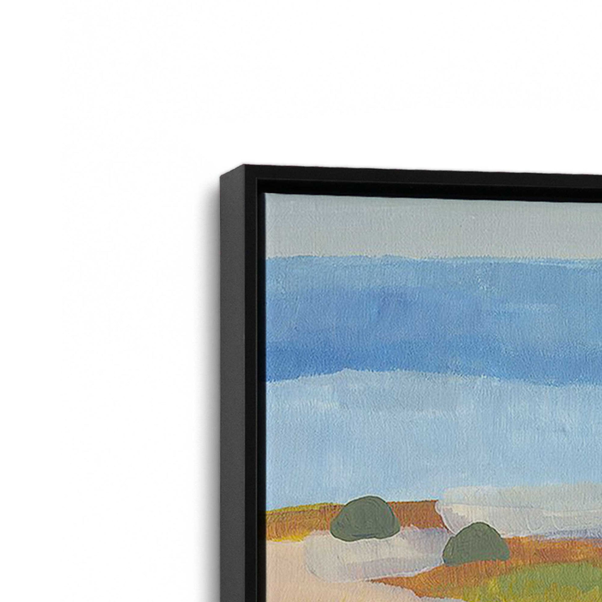 [Color:Satin Black], Picture of art in a Satin Black frame at an angle