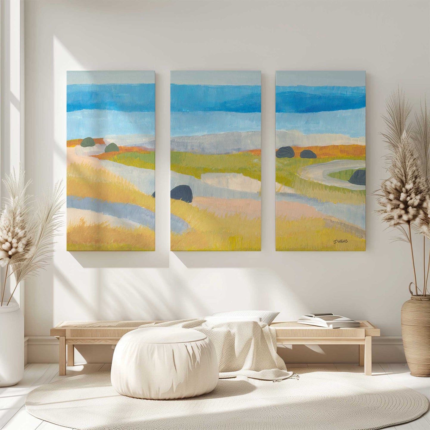 [Color:Stretched Canvas], Picture of art in a room