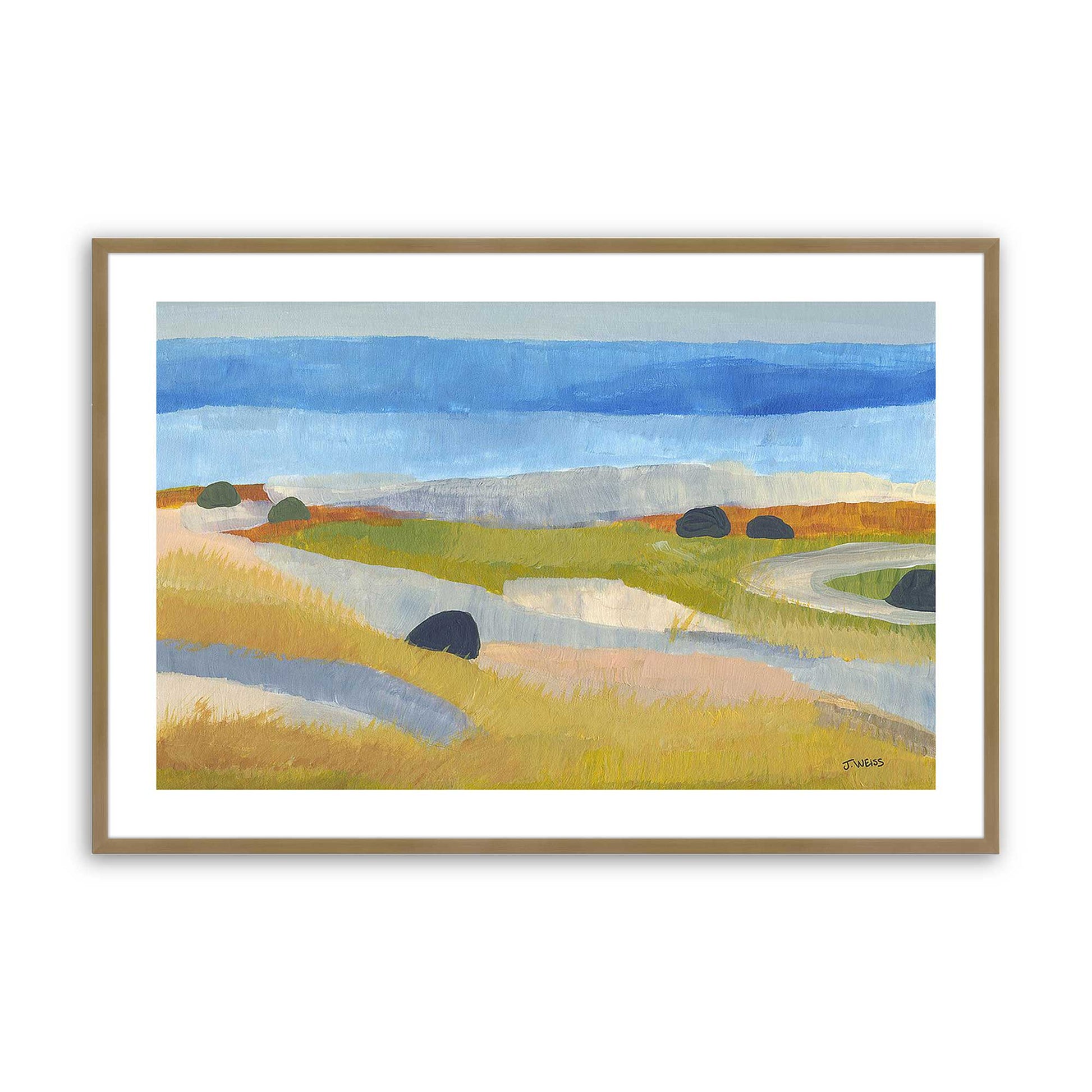 [Color:Brushed Gold], Picture of art in a Brushed Gold frame