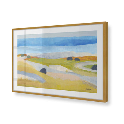 [Color:Polished Gold], Picture of art in a Polished Gold frame at an angle