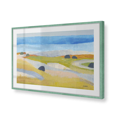 [Color:Lemon Grass], Picture of art in a Lemon Grass frame at an angle