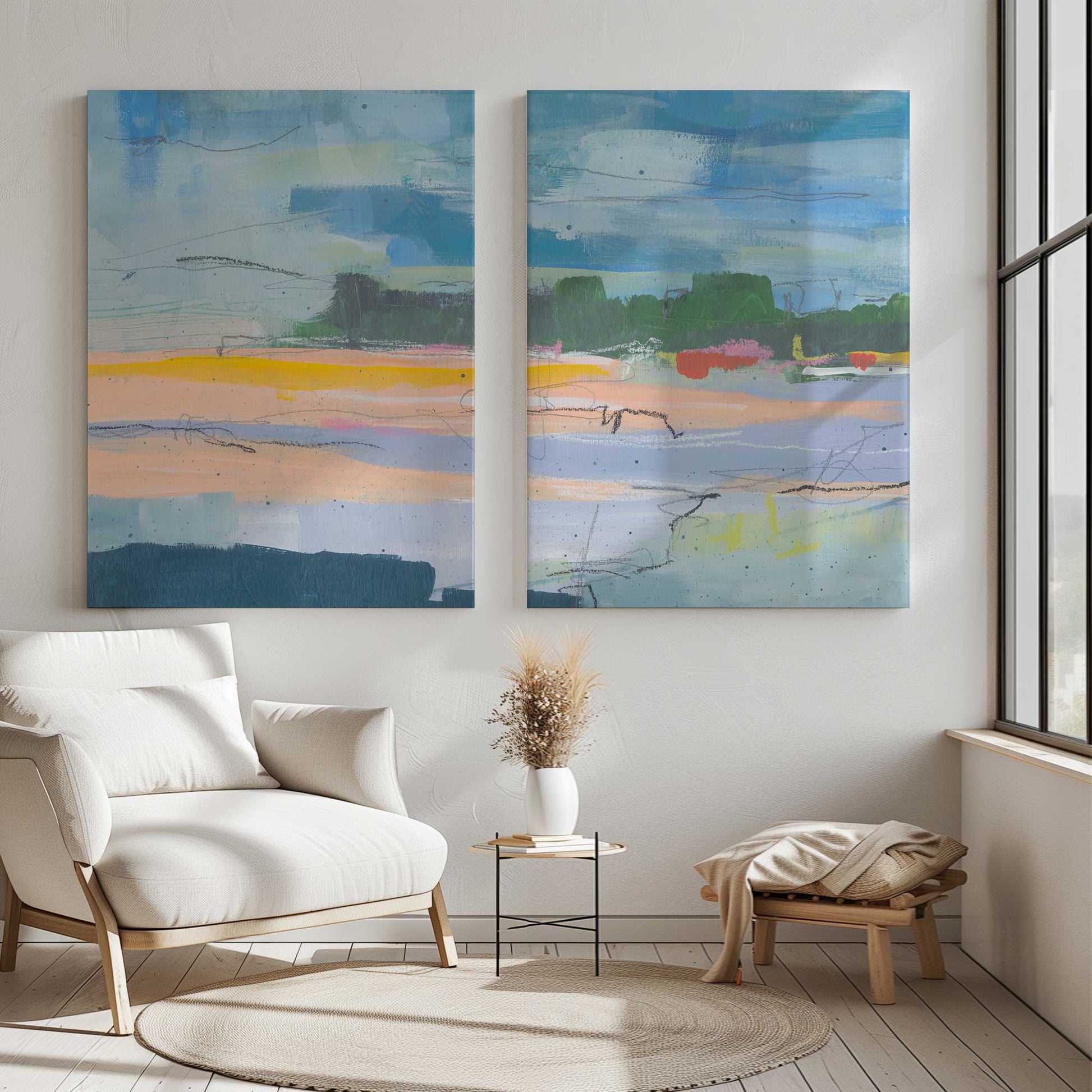 [Color:Stretched Canvas], Picture of art in a room