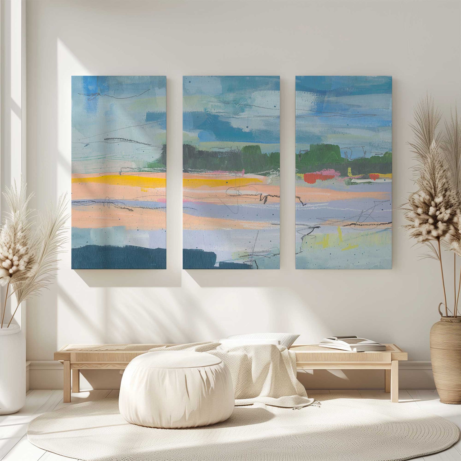 [Color:Stretched Canvas], Picture of art in a room