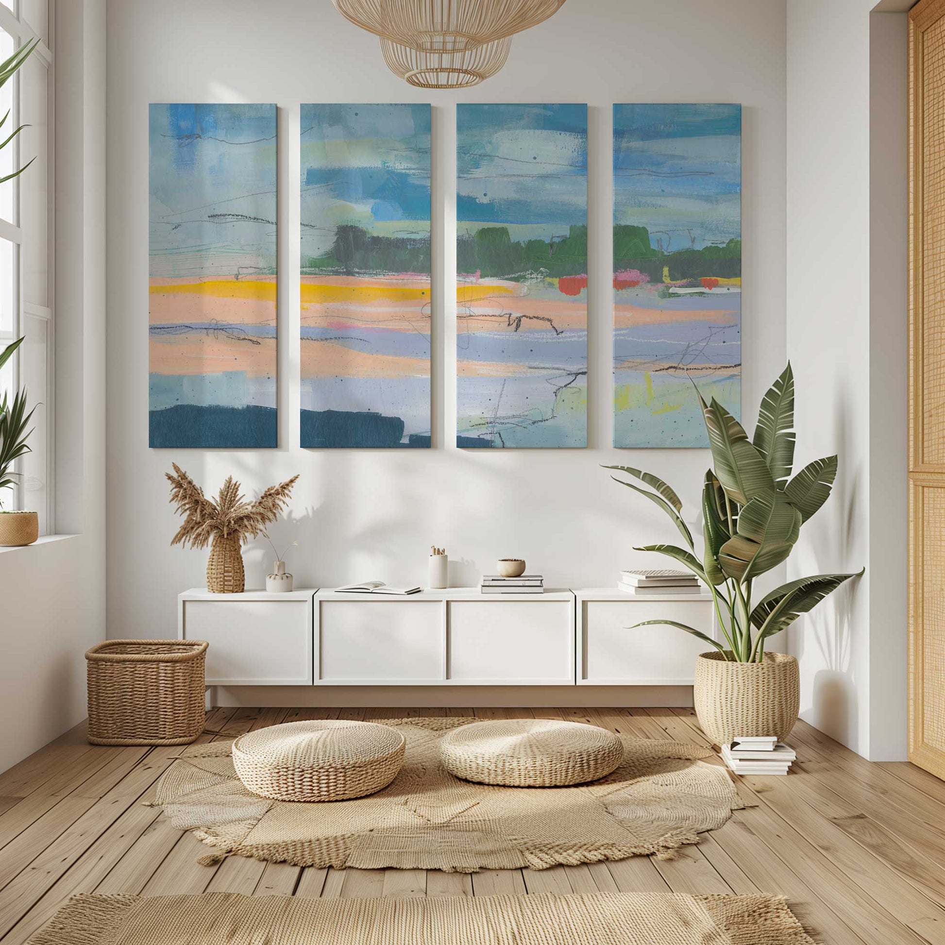 [Color:Stretched Canvas], Picture of art in a room