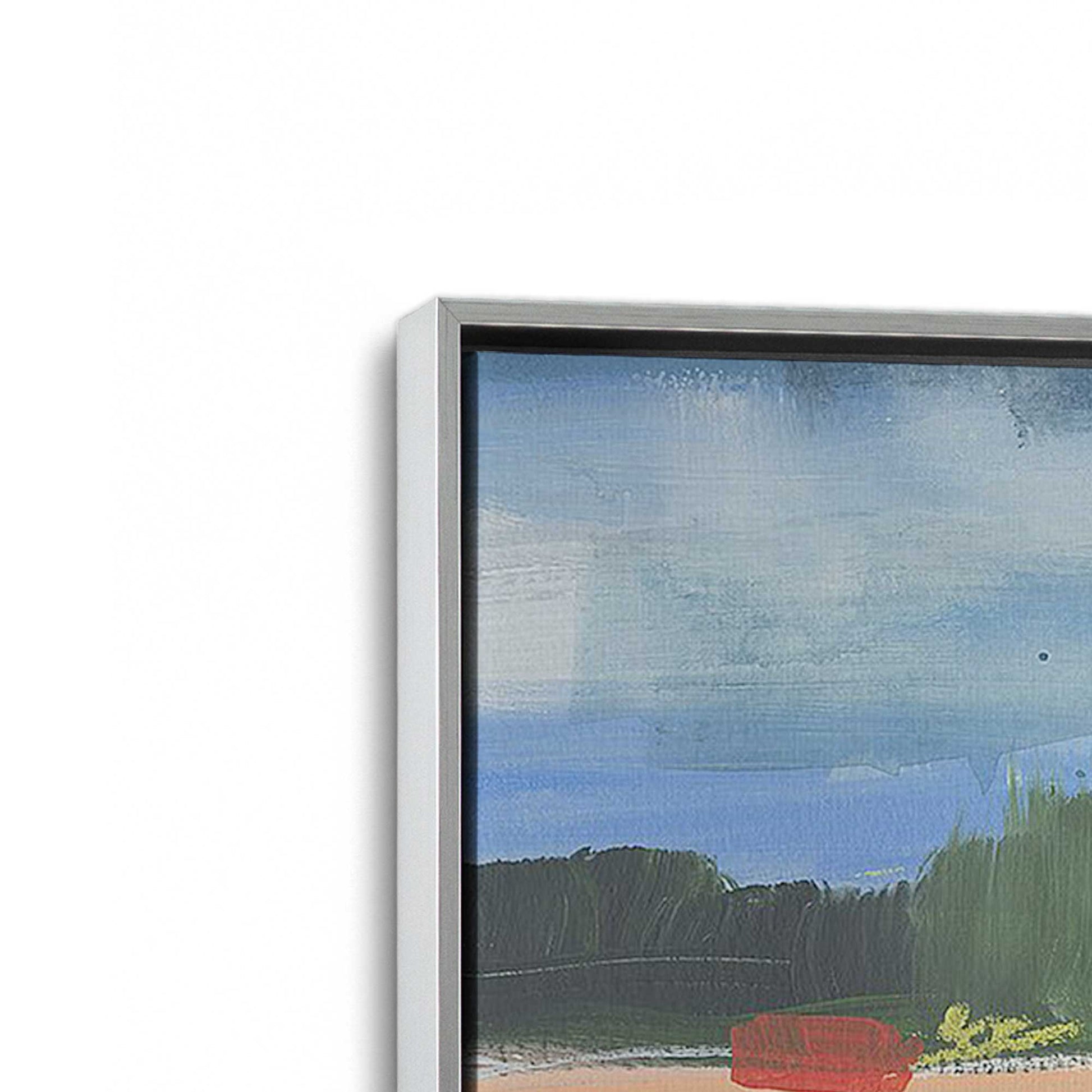 [Color:Polished Chrome], Picture of art in a Polished Chrome frame at an angle