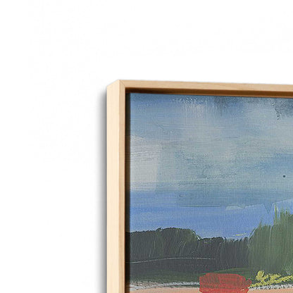 [Color:American Maple], Picture of art in a American Maple frame at an angle