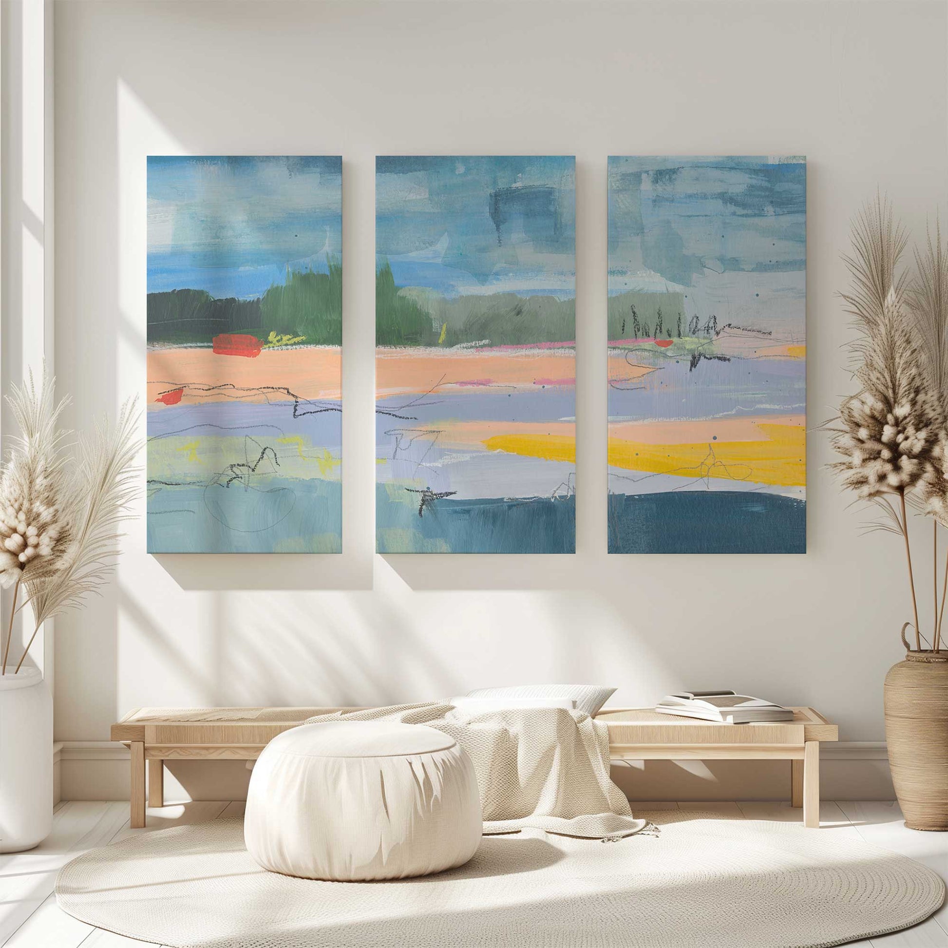 [Color:Stretched Canvas], Picture of art in a room