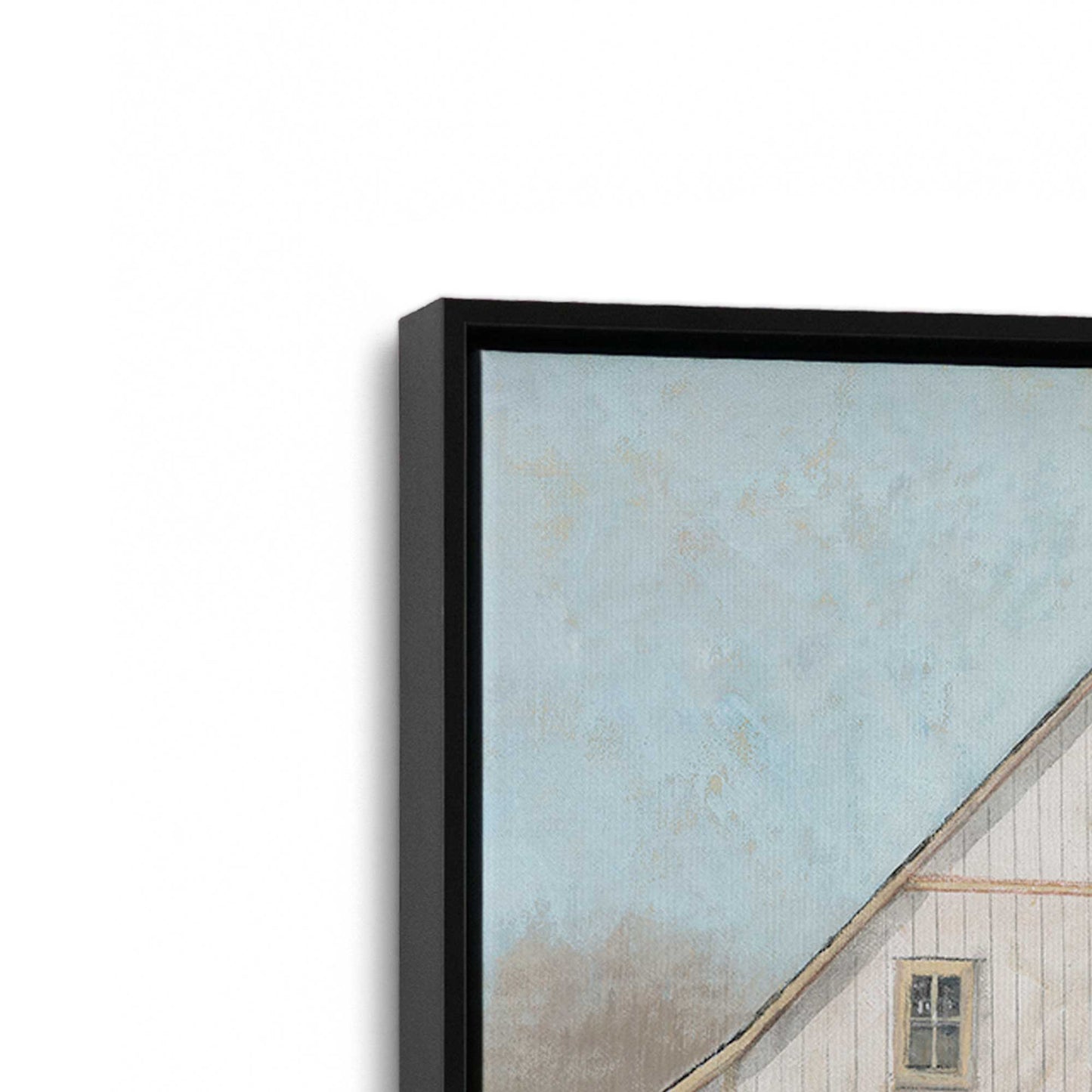 [Color:Satin Black], Picture of art in a Satin Black frame at an angle