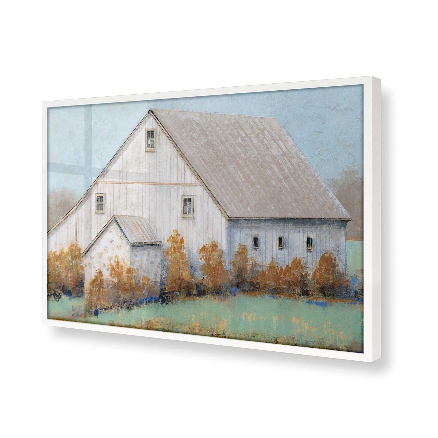 [Color:Opaque White], Picture of art in a Opaque White frame of the corner