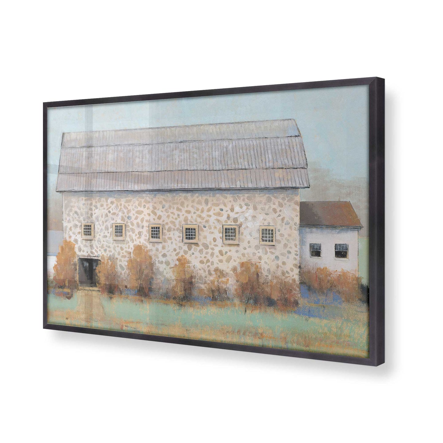 [Color:Weathered Zinc], Picture of art in a Weathered Zinc frame of the corner