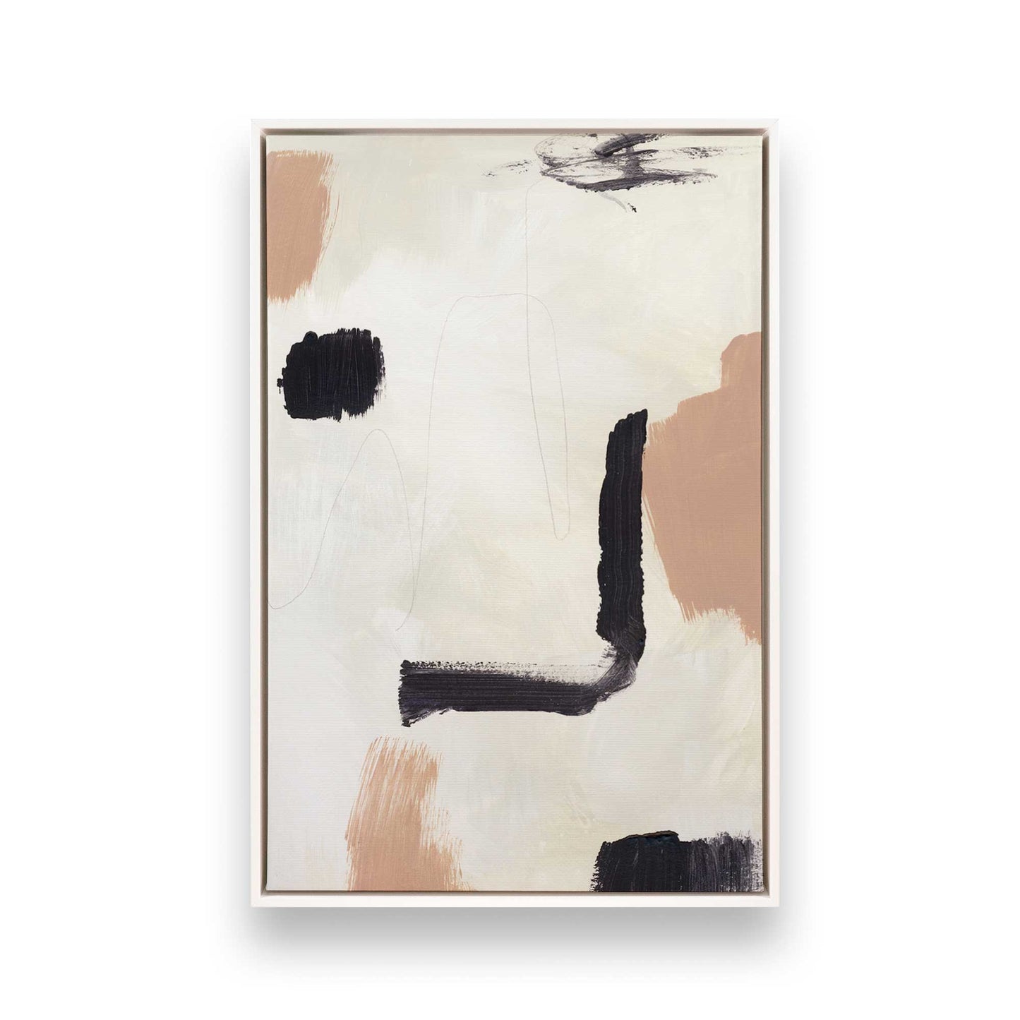 [Color:Opaque White], Picture of art in a White frame