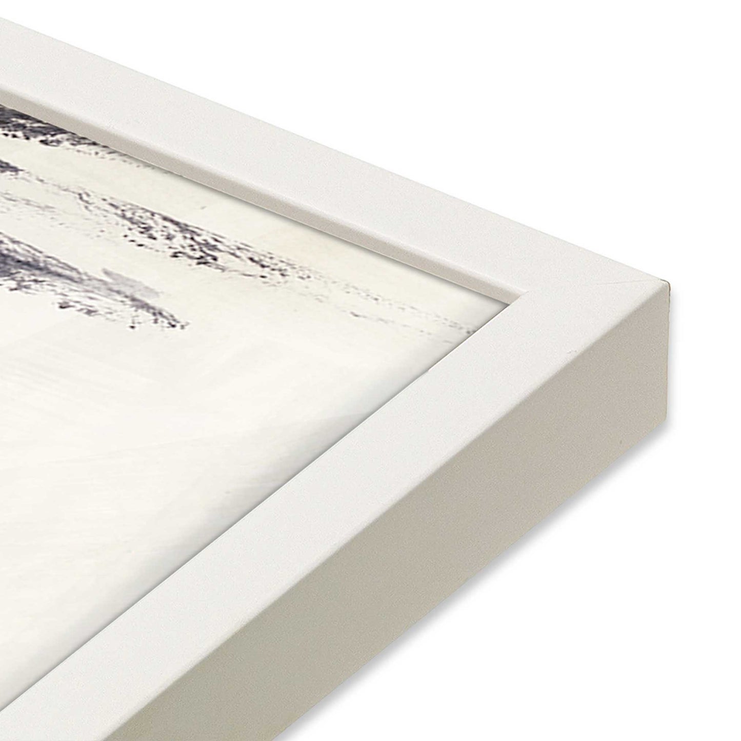 [Color:Opaque White], Picture of art in a Opaque White frame at an angle