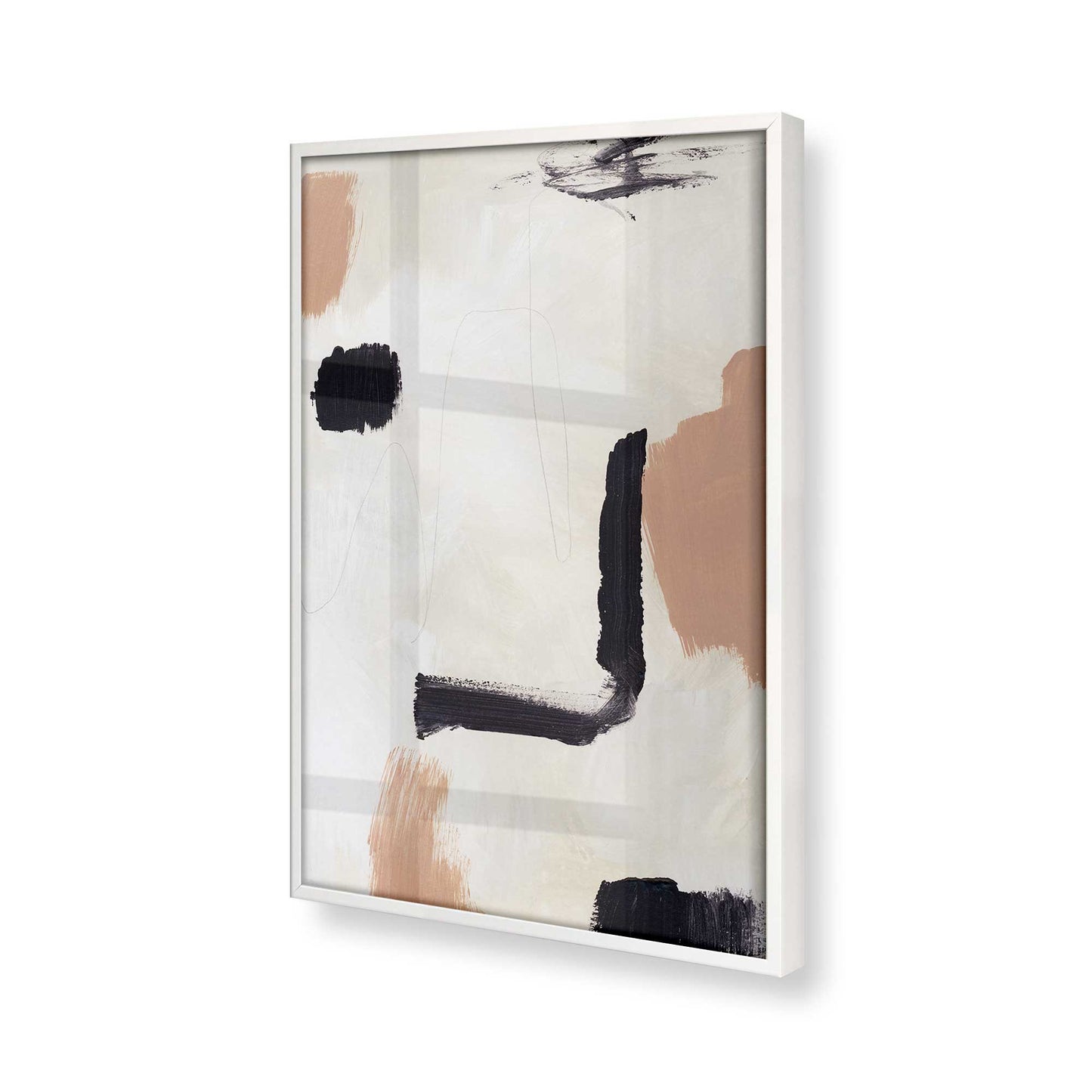 [Color:Opaque White], Picture of art in a Opaque White frame of the corner