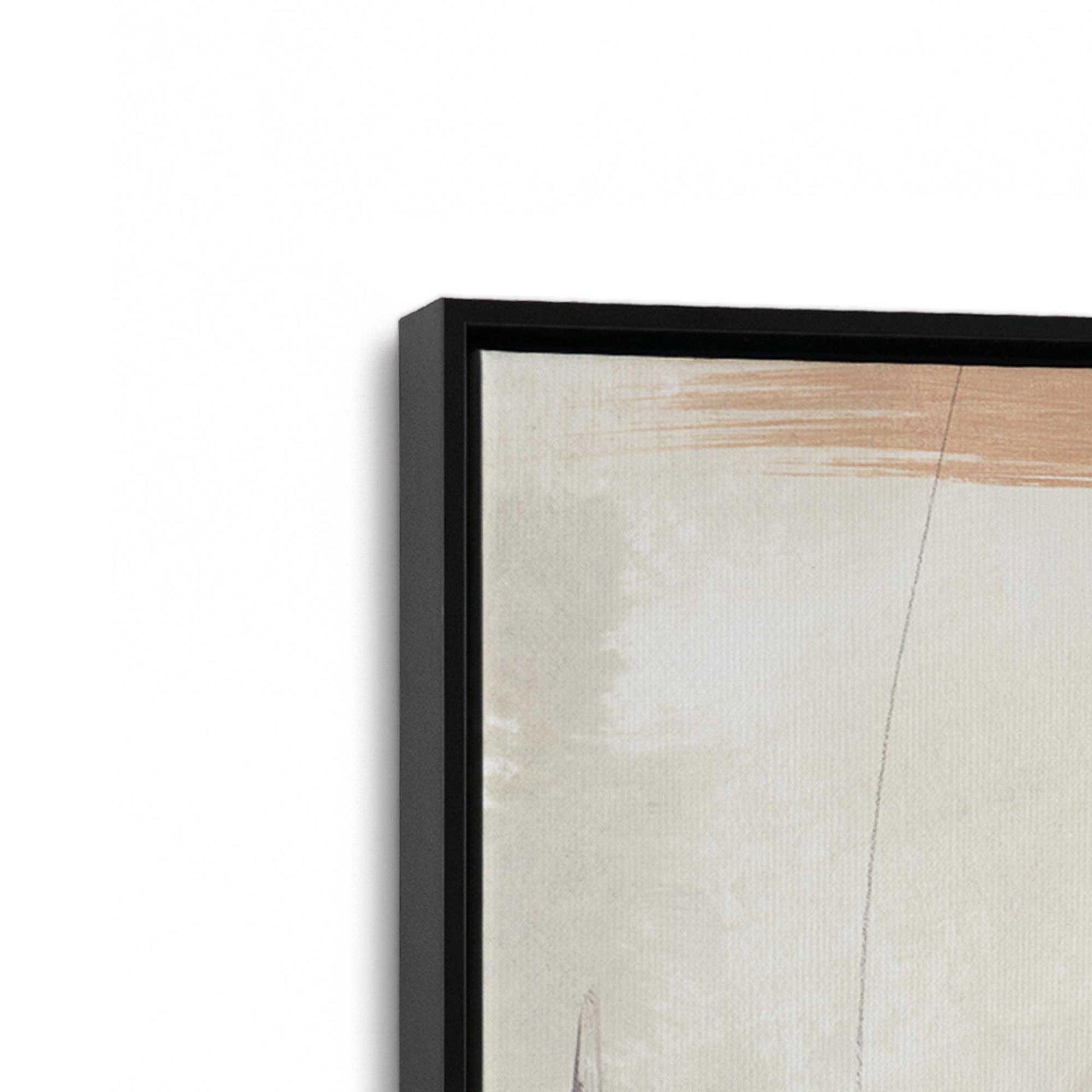 [Color:Satin Black], Picture of art in a Satin Black frame at an angle