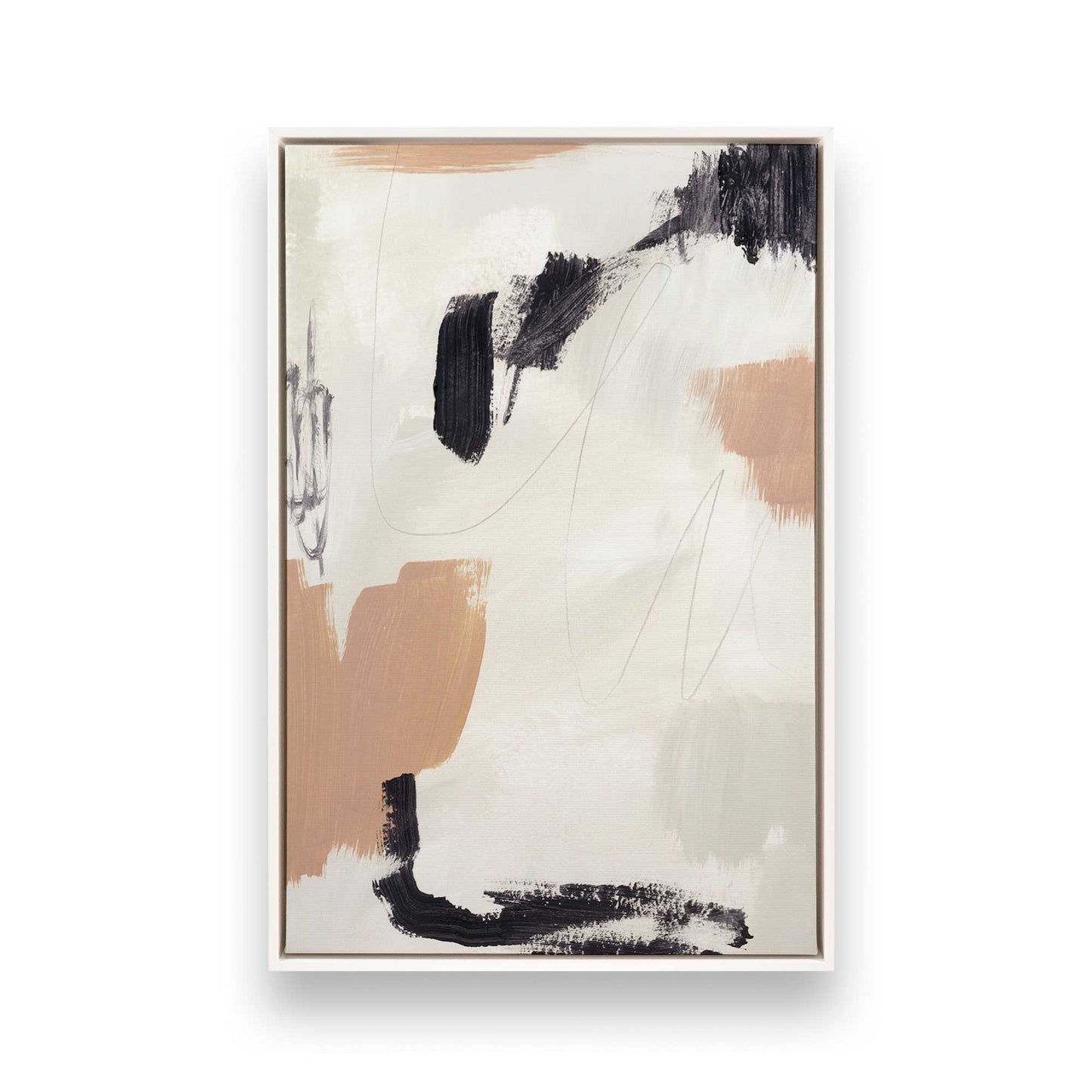 [Color:Opaque White], Picture of art in a White frame