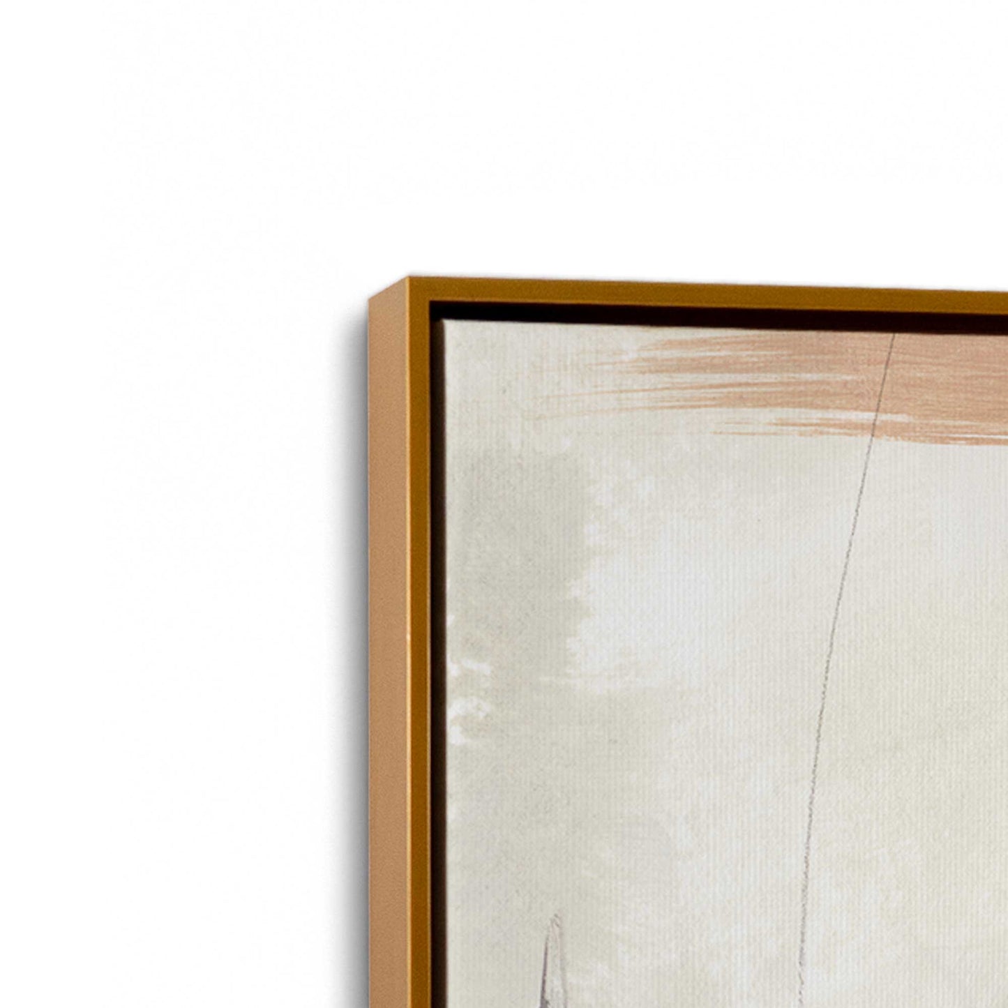 [Color:Polished Gold], Picture of art in a Polished Gold frame at an angle