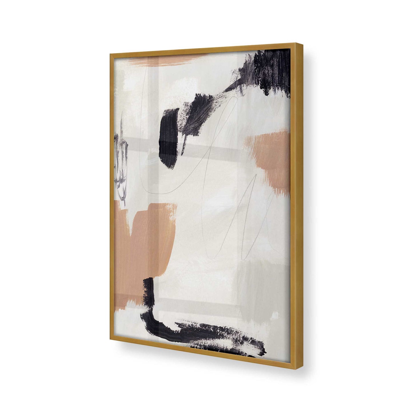 [Color:Polished Gold], Picture of art in a Polished Gold frame of the corner