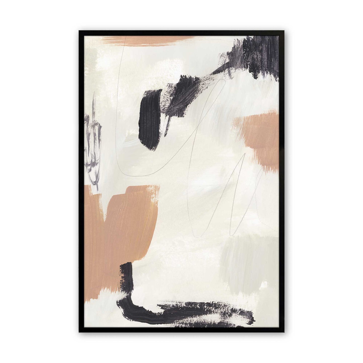 [Color:Satin Black], Picture of art in a Satin Black frame