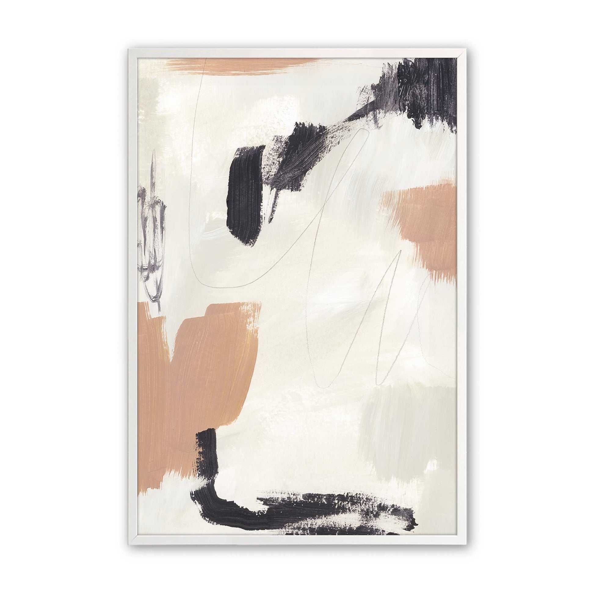 [Color:Opaque White], Picture of art in a Opaque White frame