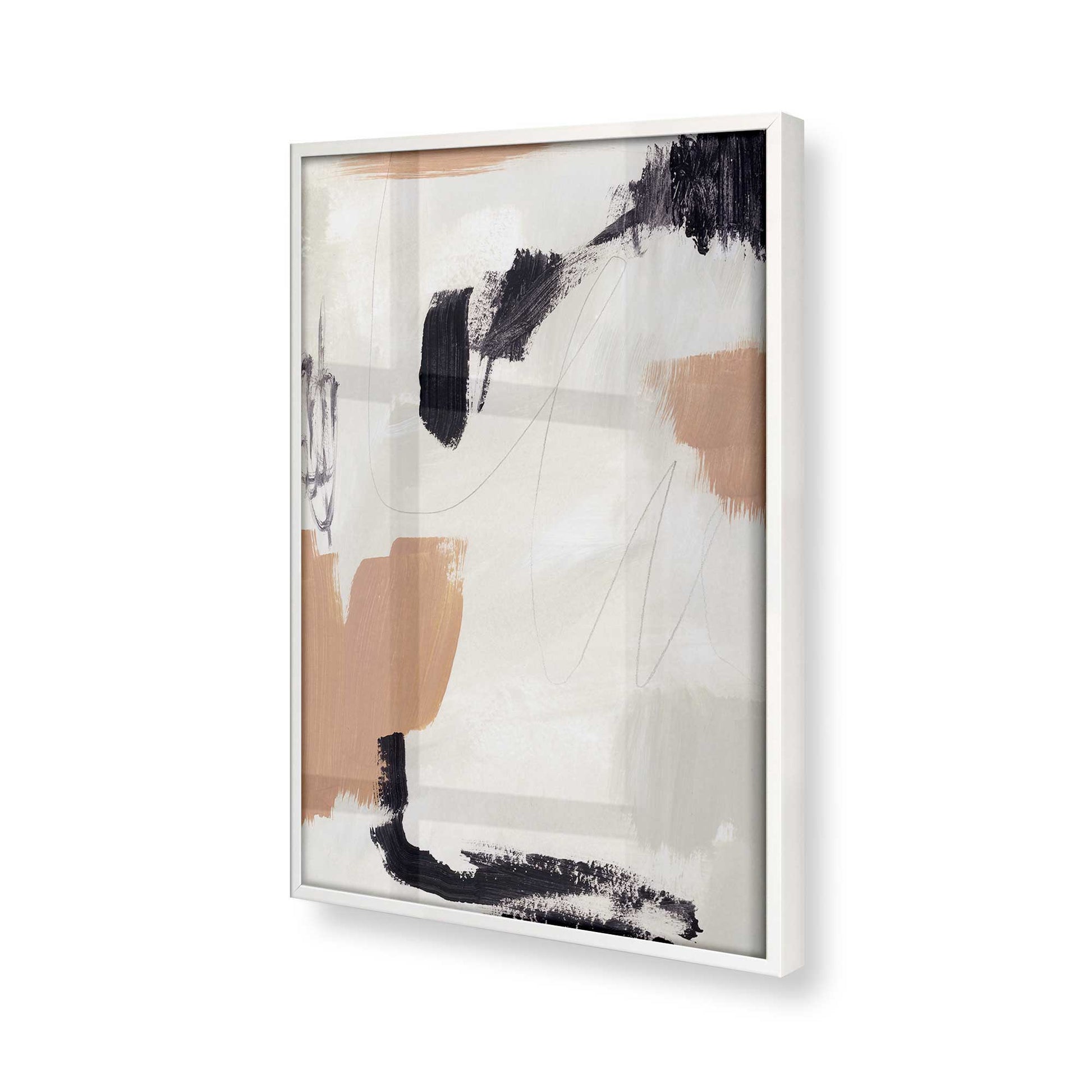 [Color:Opaque White], Picture of art in a Opaque White frame of the corner