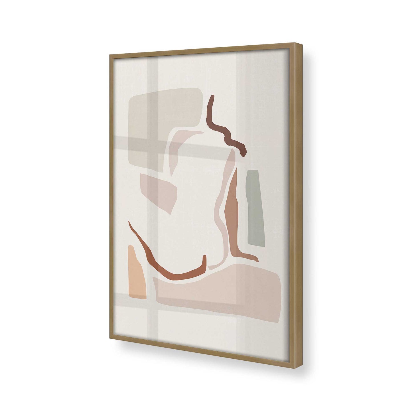 [Color:Brushed Gold], Picture of art in a Brushed Gold frame of the corner