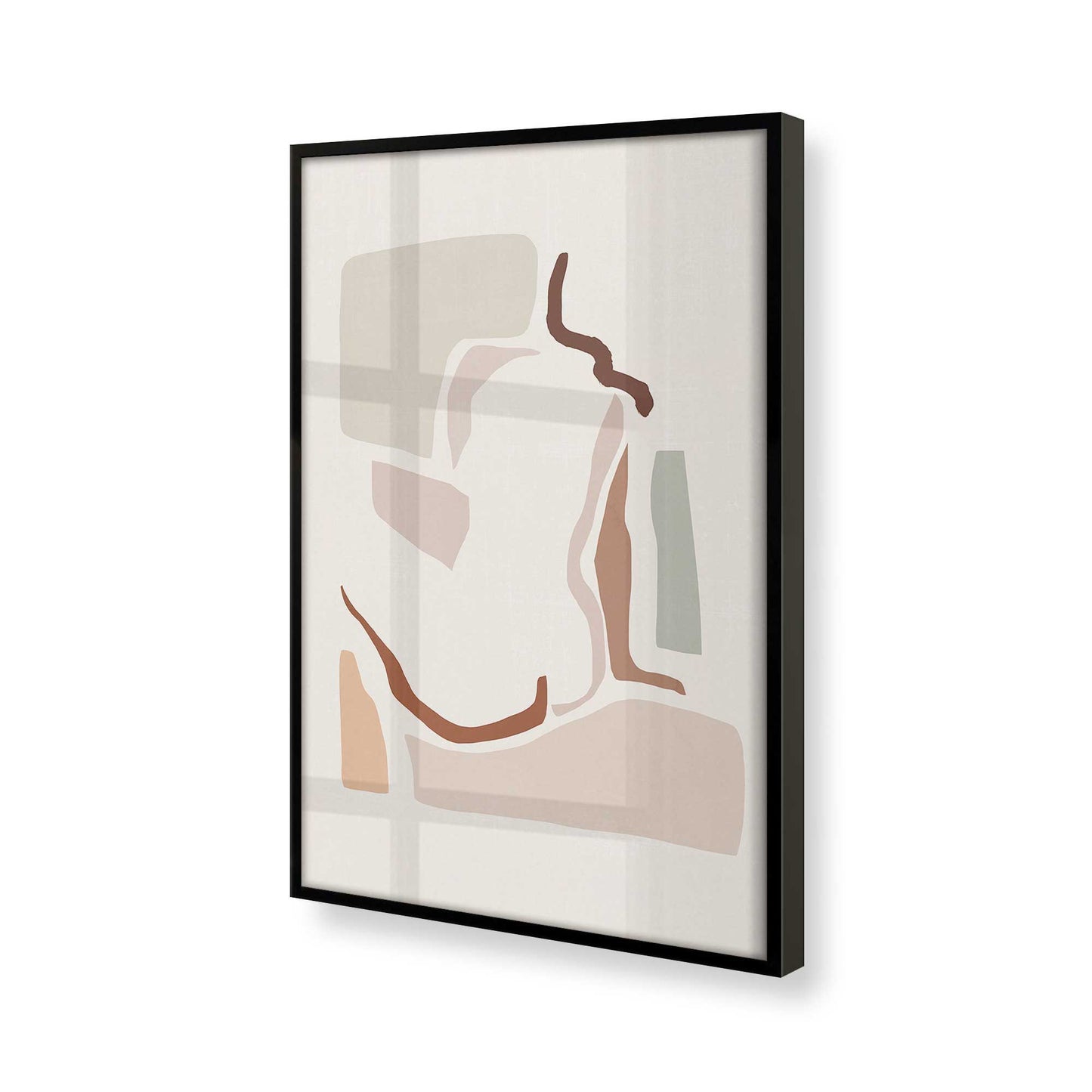 [Color:Satin Black], Picture of art in a Satin Black frame of the corner