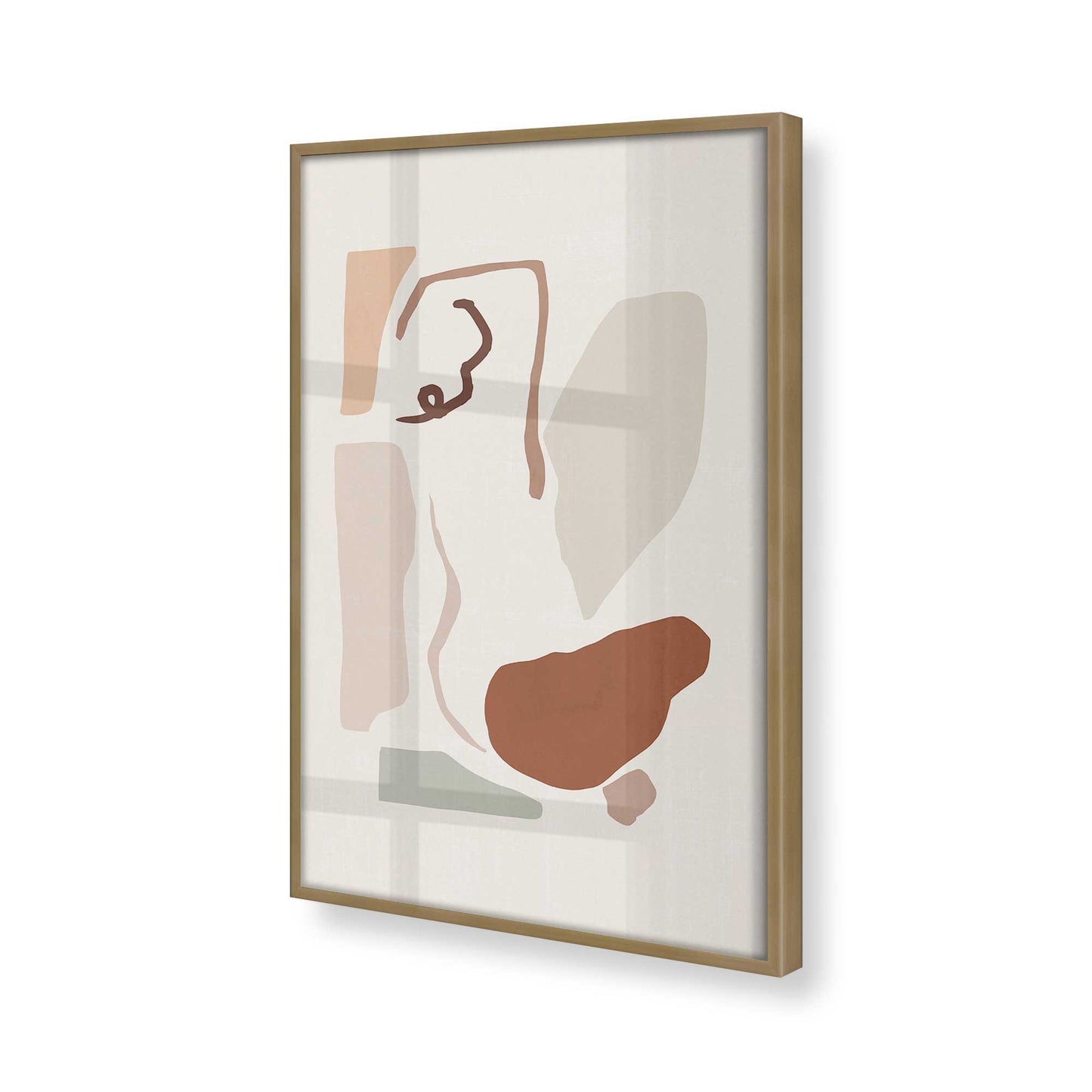 [Color:Brushed Gold], Picture of art in a Brushed Gold frame of the corner