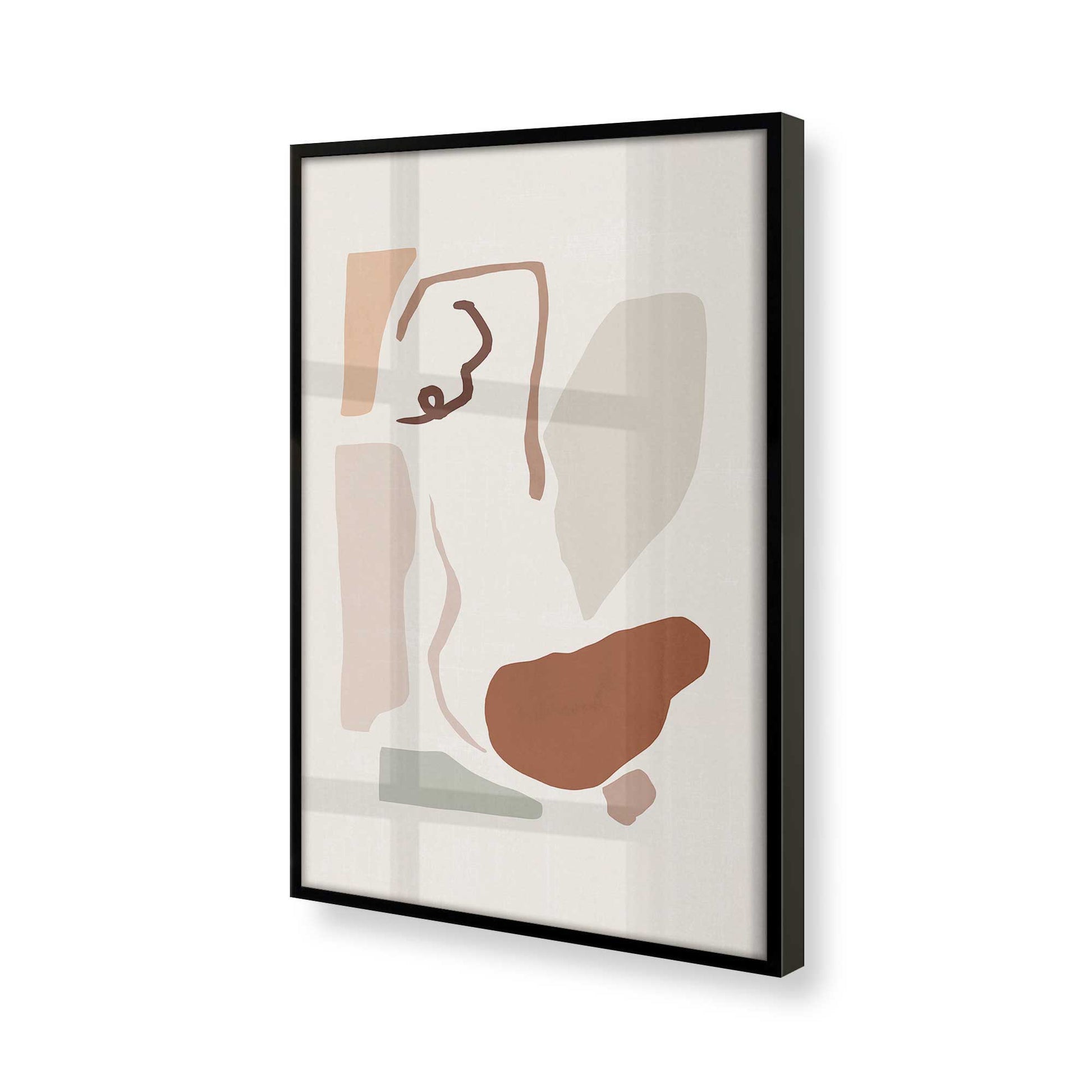 [Color:Satin Black], Picture of art in a Satin Black frame of the corner