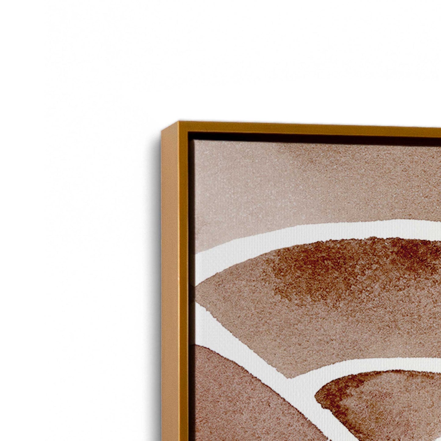 [Color:Polished Gold], Picture of art in a Polished Gold frame at an angle