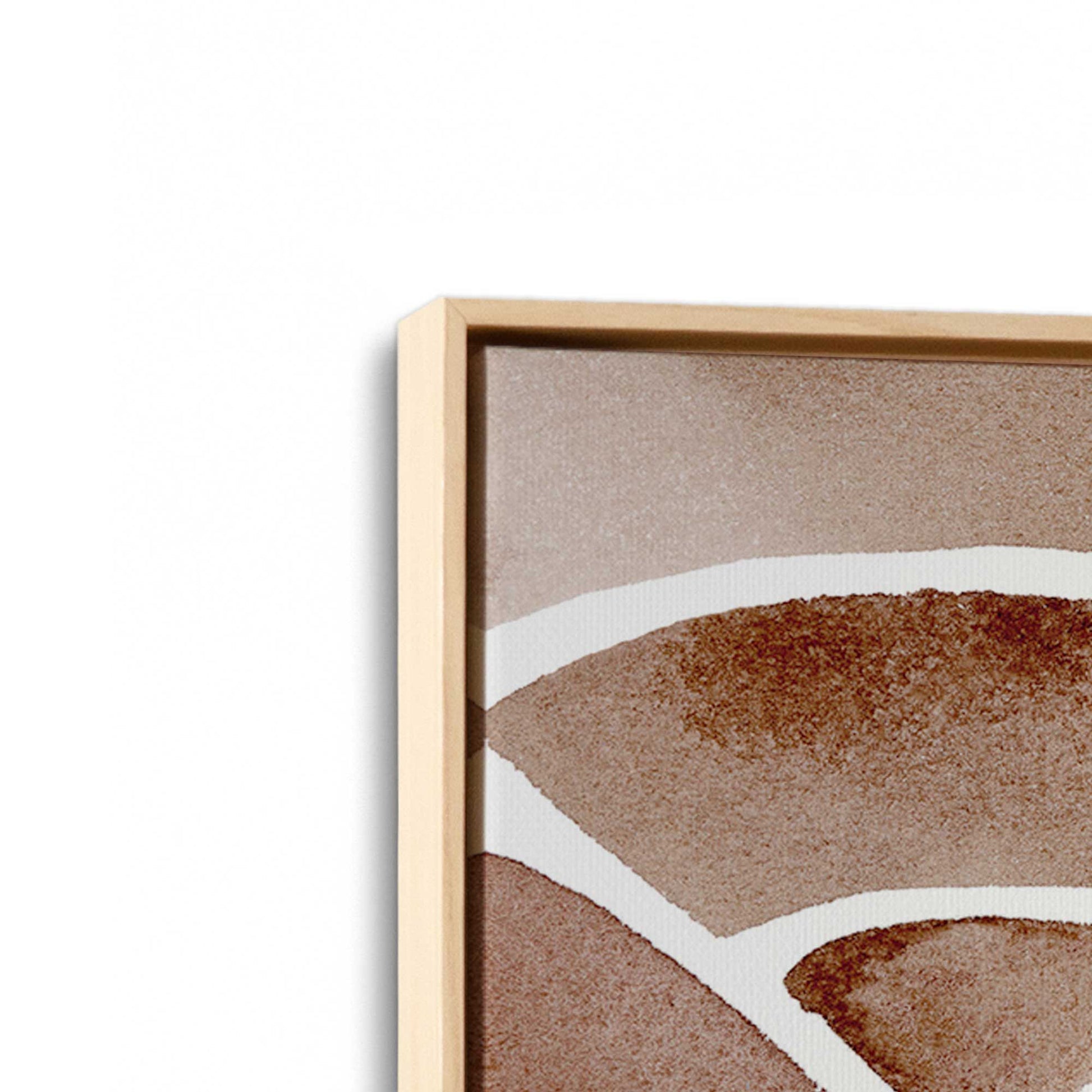 [Color:American Maple], Picture of art in a American Maple frame at an angle