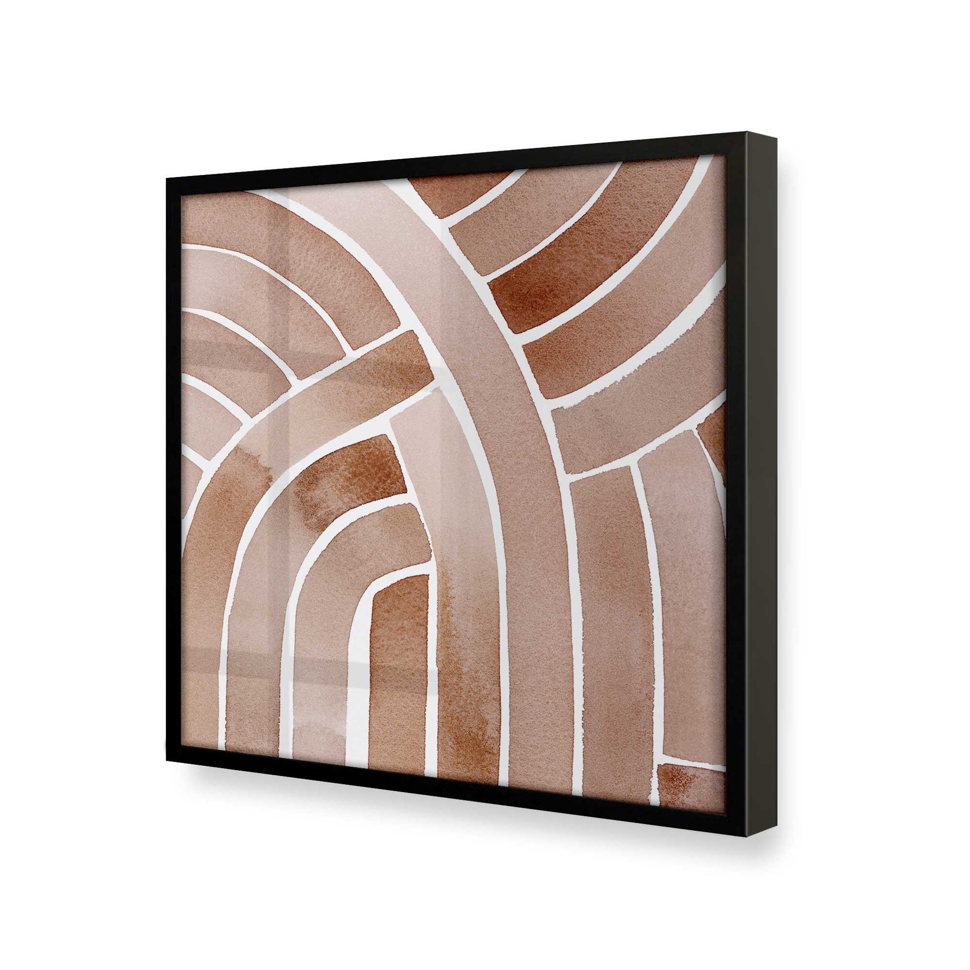 [Color:Satin Black], Picture of art in a Satin Black frame at an angle