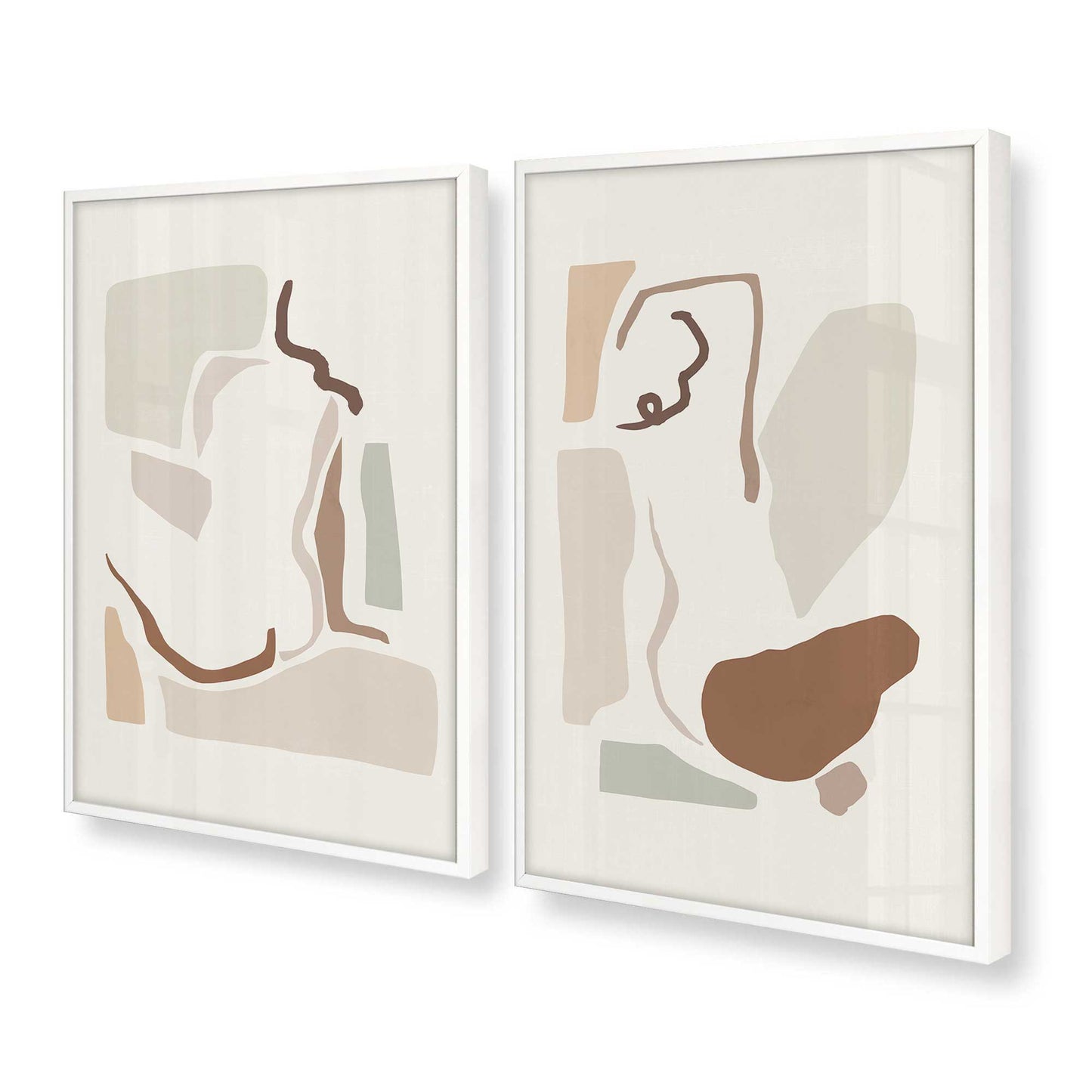 [Color:Opaque White], Picture of art in a Opaque White frame at an angle