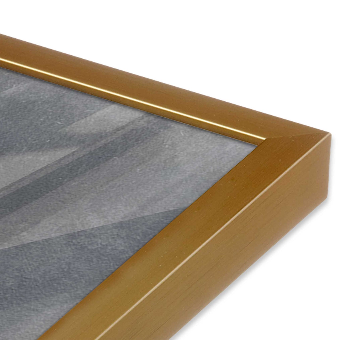 [Color:Polished Gold], Picture of art in a Polished Gold frame at an angle