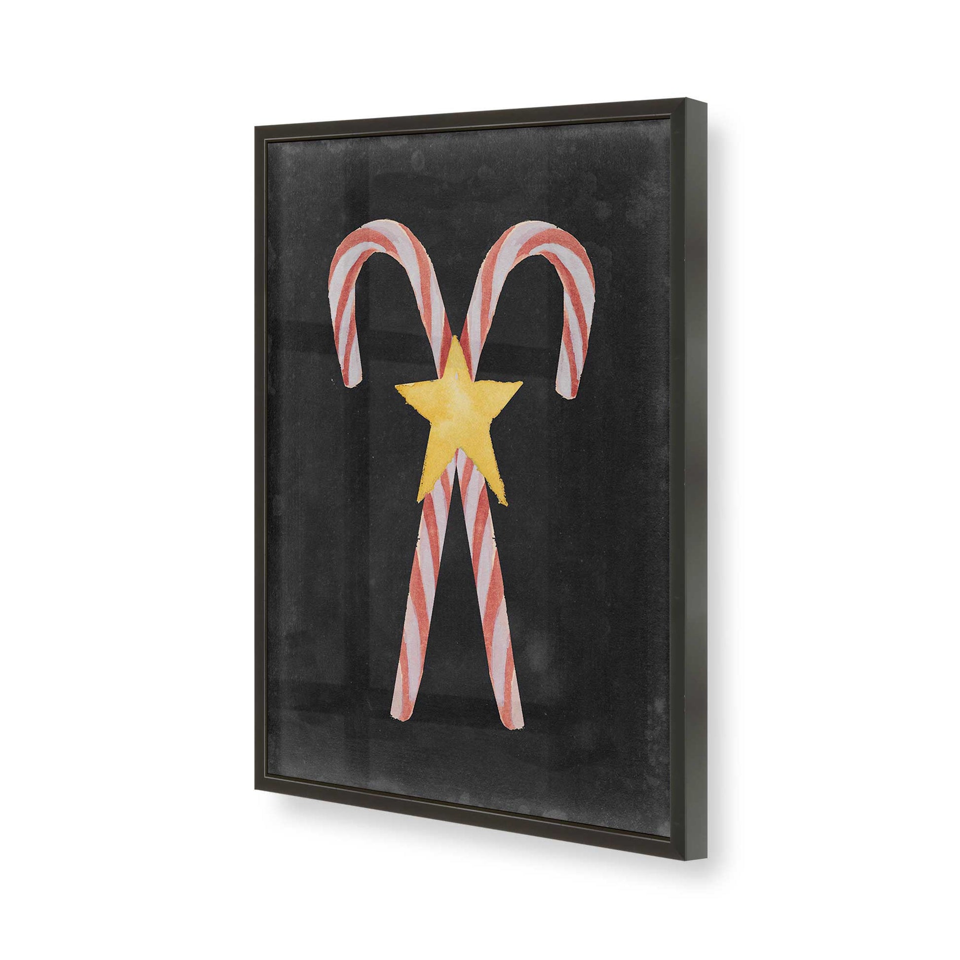 [Color:Satin Black], Picture of art in a Satin Black frame of the corner