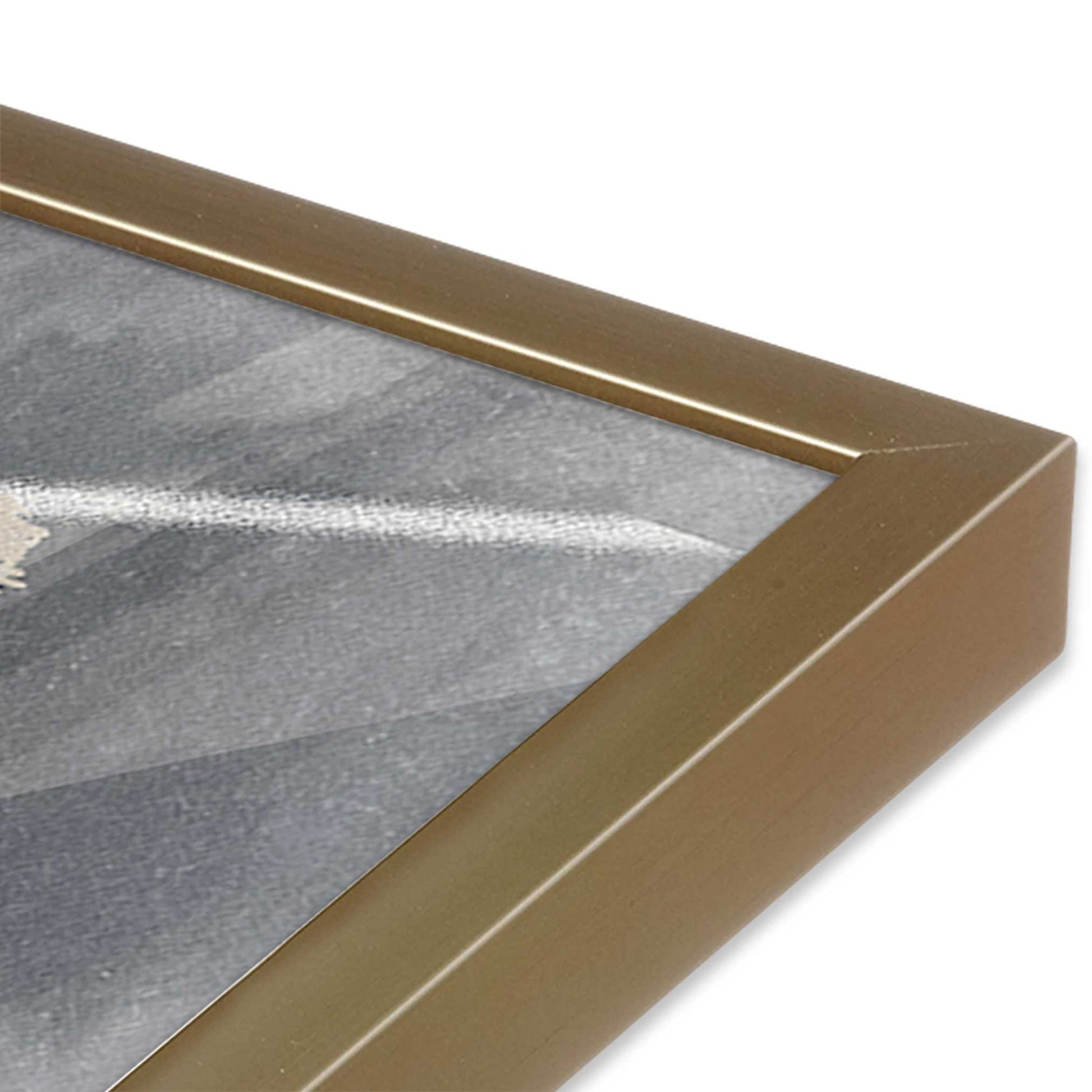 [Color:Brushed Gold], Picture of art in a Brushed Gold frame at an angle