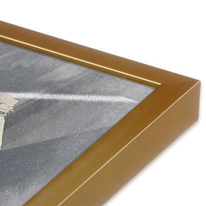 [Color:Polished Gold], Picture of art in a Polished Gold frame at an angle