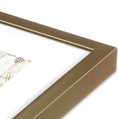 [Color:Brushed Gold], Picture of art in a Brushed Gold frame of the corner