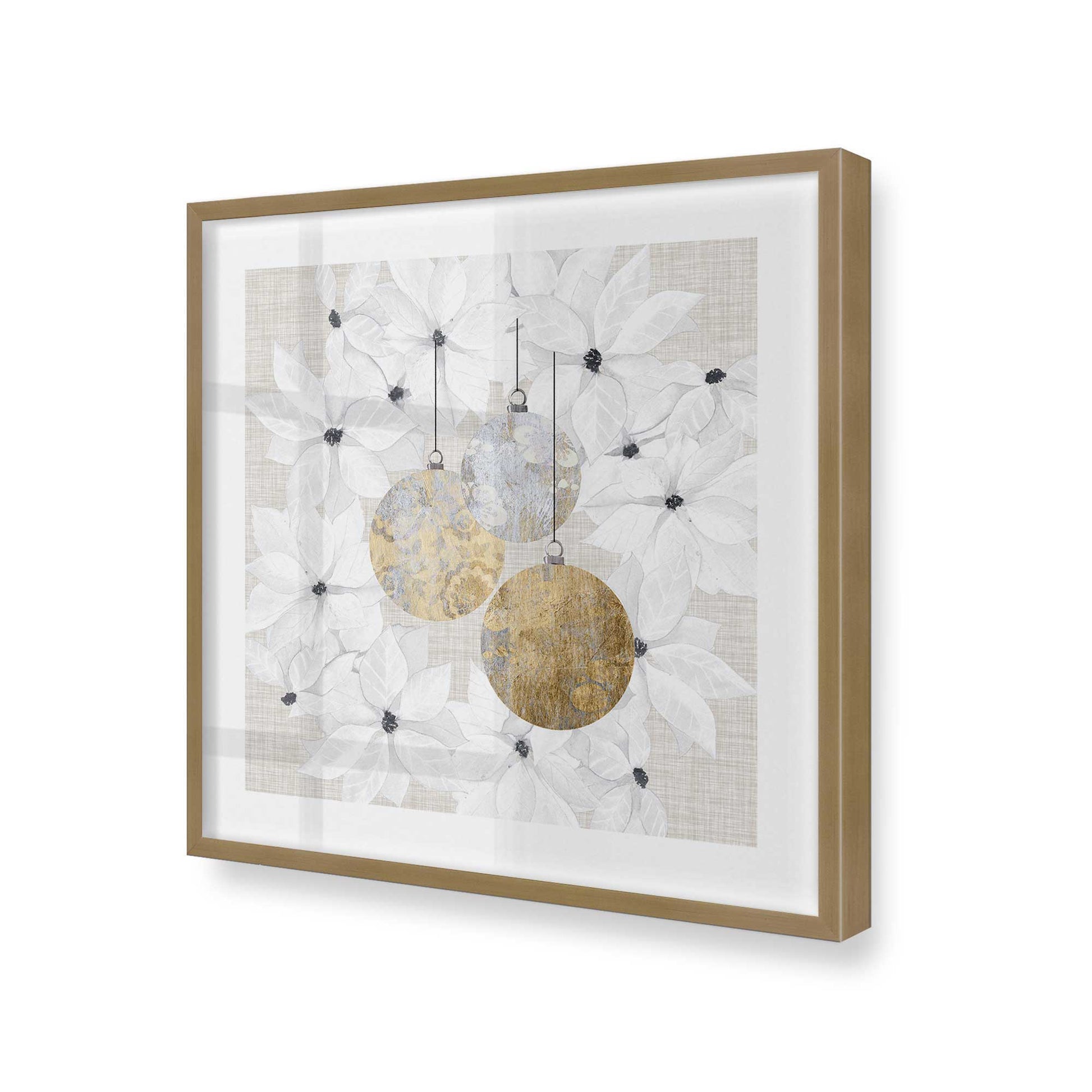 [Color:Brushed Gold], Picture of art in a Brushed Gold frame at an angle