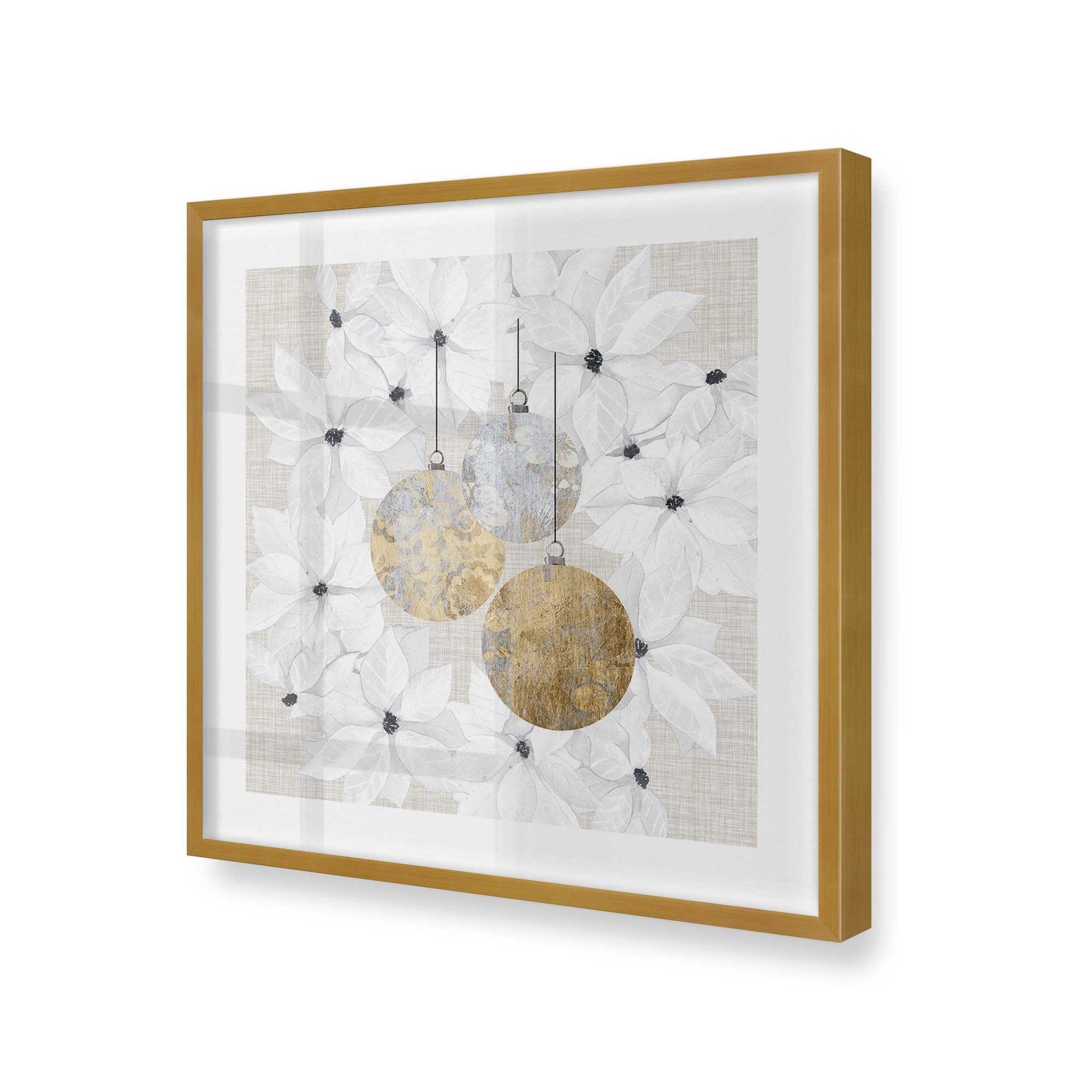 [Color:Polished Gold], Picture of art in a Polished Gold frame at an angle