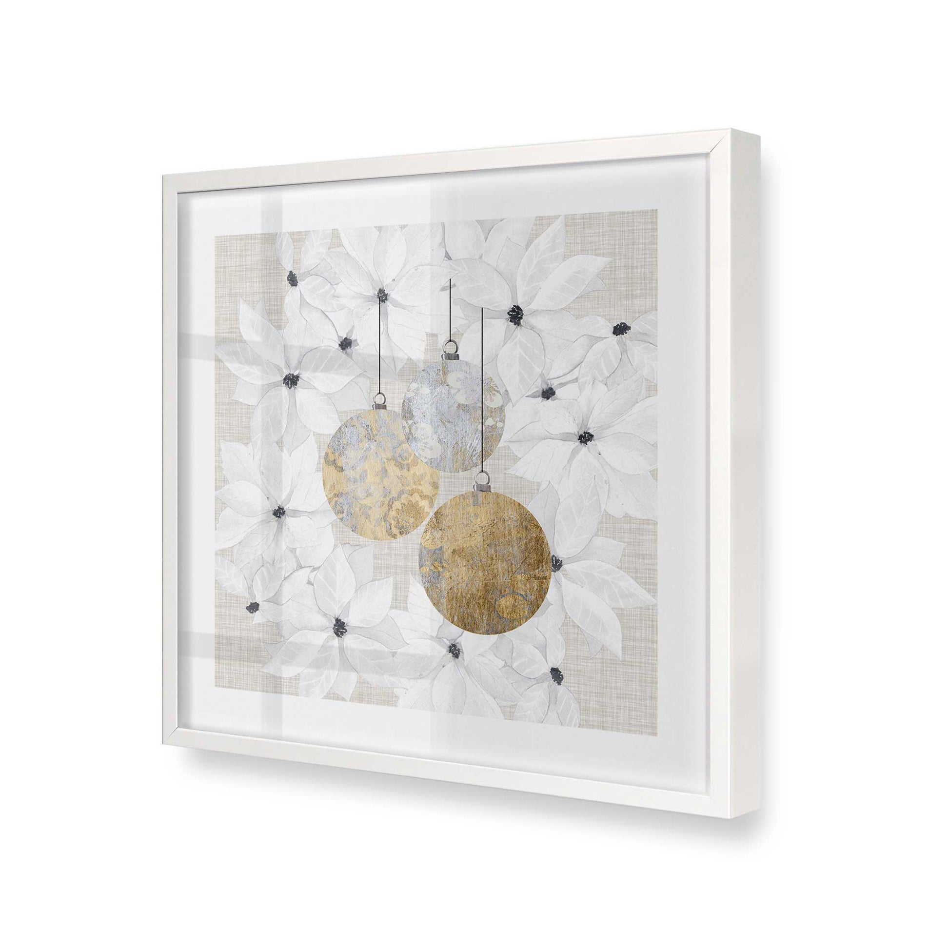 [Color:Opaque White], Picture of art in a Opaque White frame at an angle