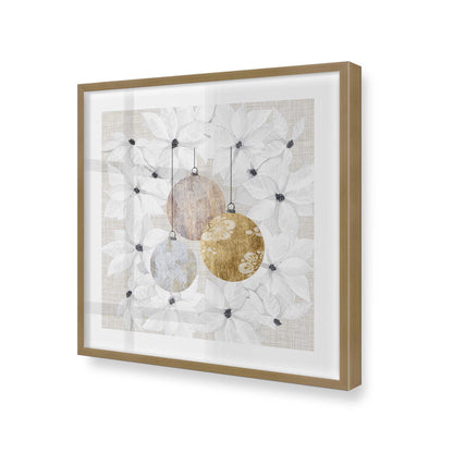 [Color:Brushed Gold], Picture of art in a Brushed Gold frame at an angle