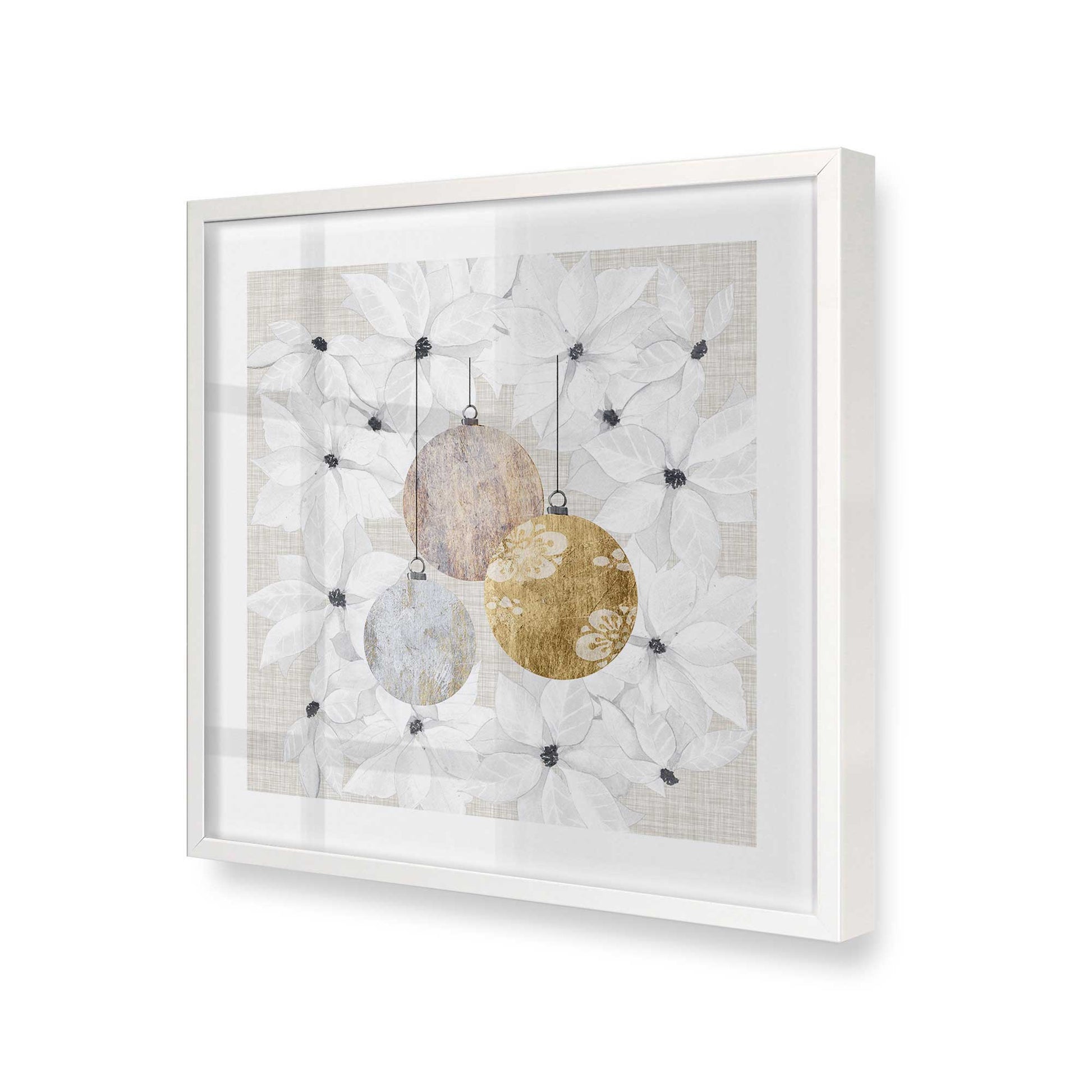 [Color:Opaque White], Picture of art in a Opaque White frame at an angle