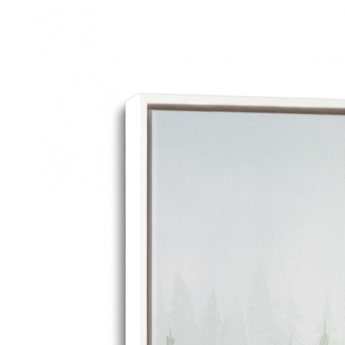 [Color:Opaque White], Picture of art in a White frame at an angle