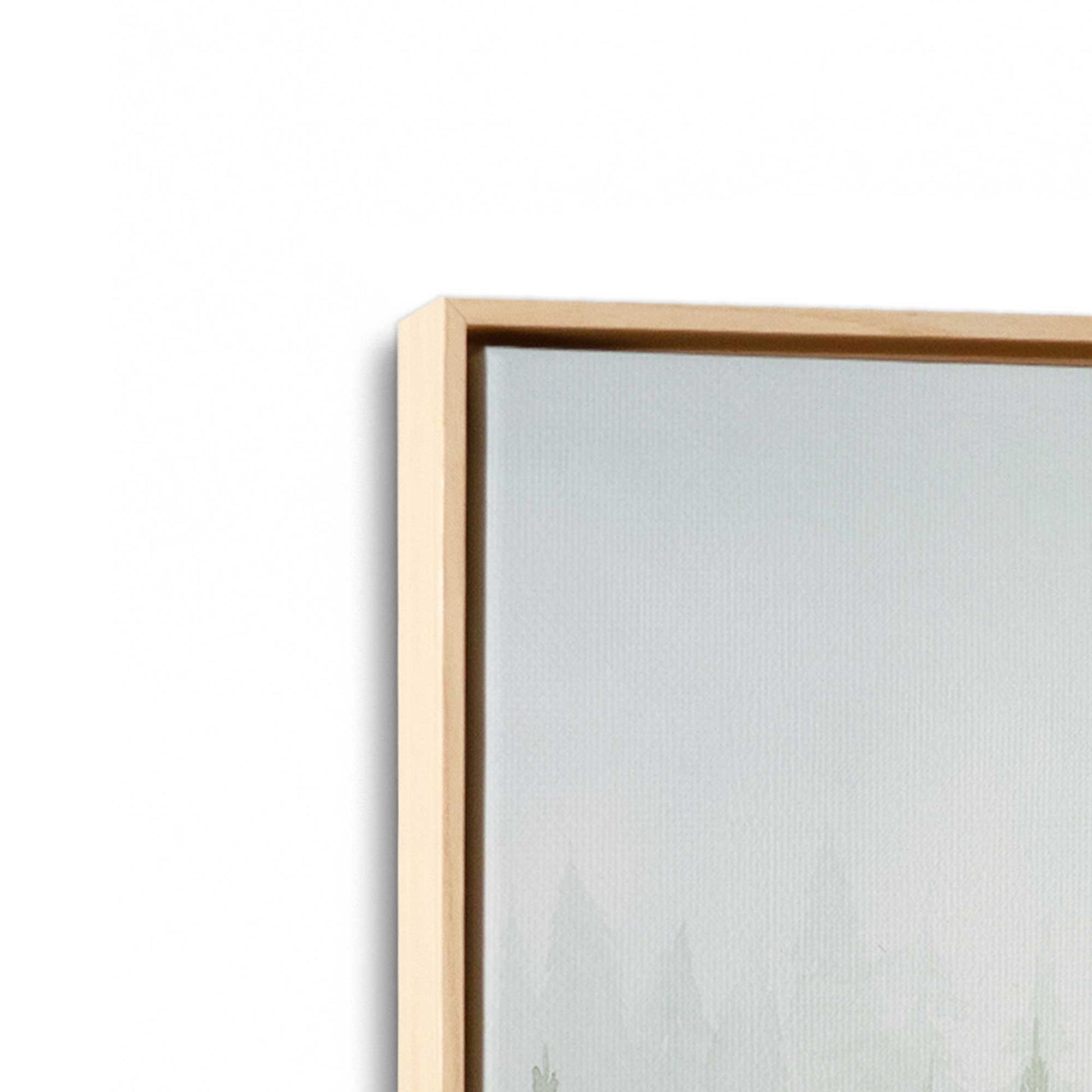 [Color:American Maple], Picture of art in a American Maple frame at an angle