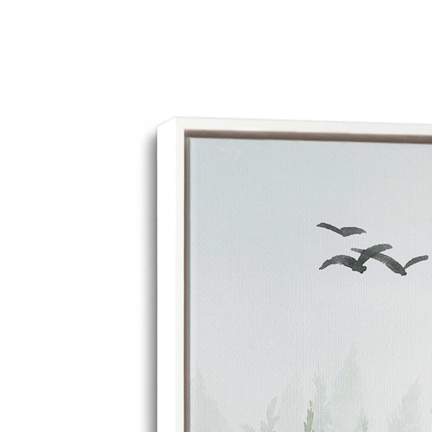 [Color:Opaque White], Picture of art in a White frame at an angle