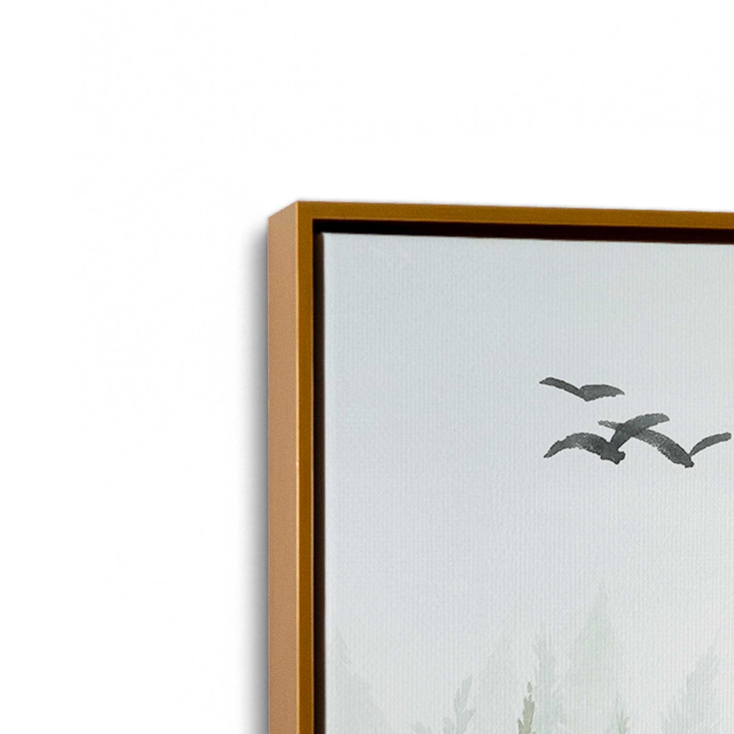 [Color:Polished Gold], Picture of art in a Polished Gold frame at an angle